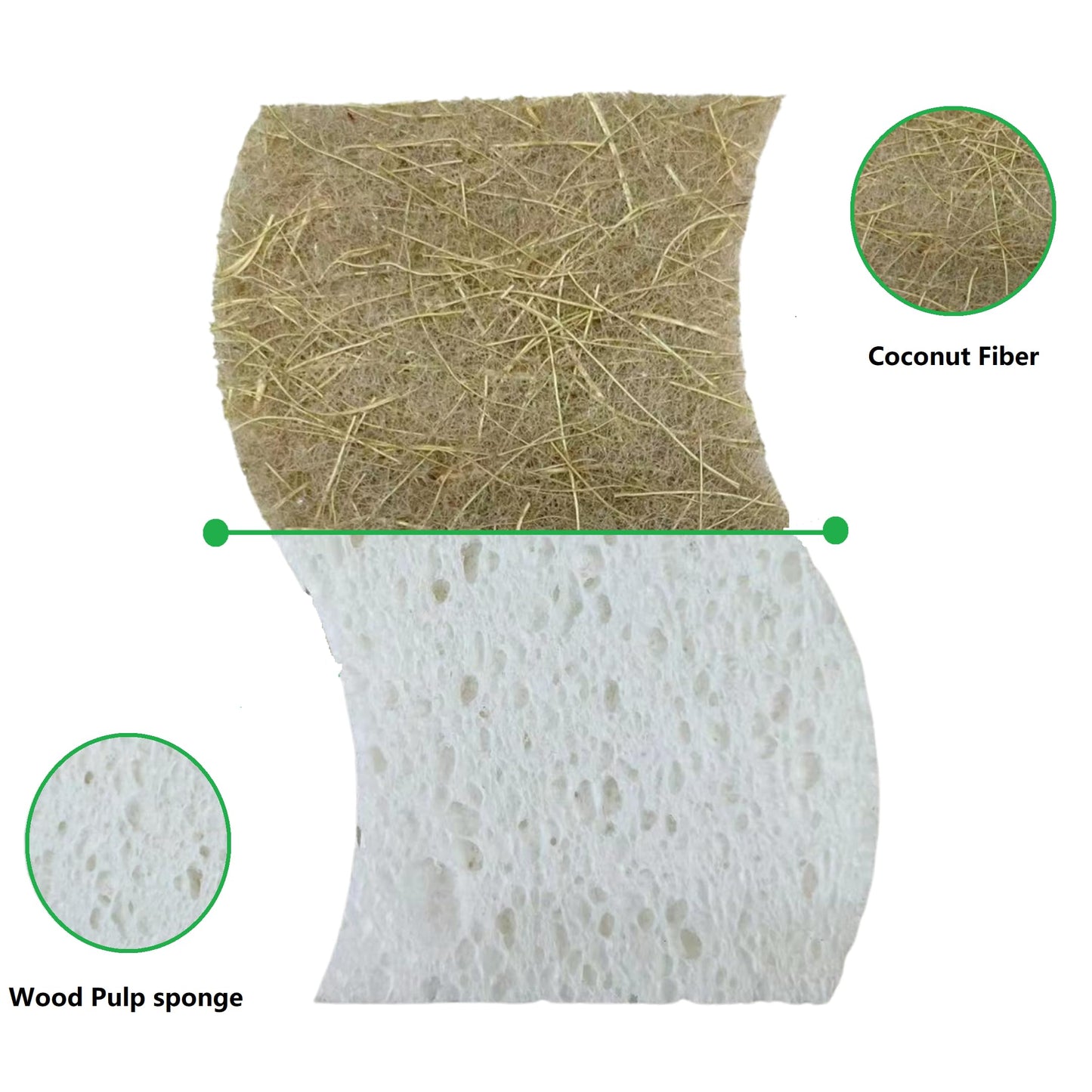 UCCO Eco Friendly Biodegradable Kitchen Sponges 12 Pack – Natural Compostable Cellulose with