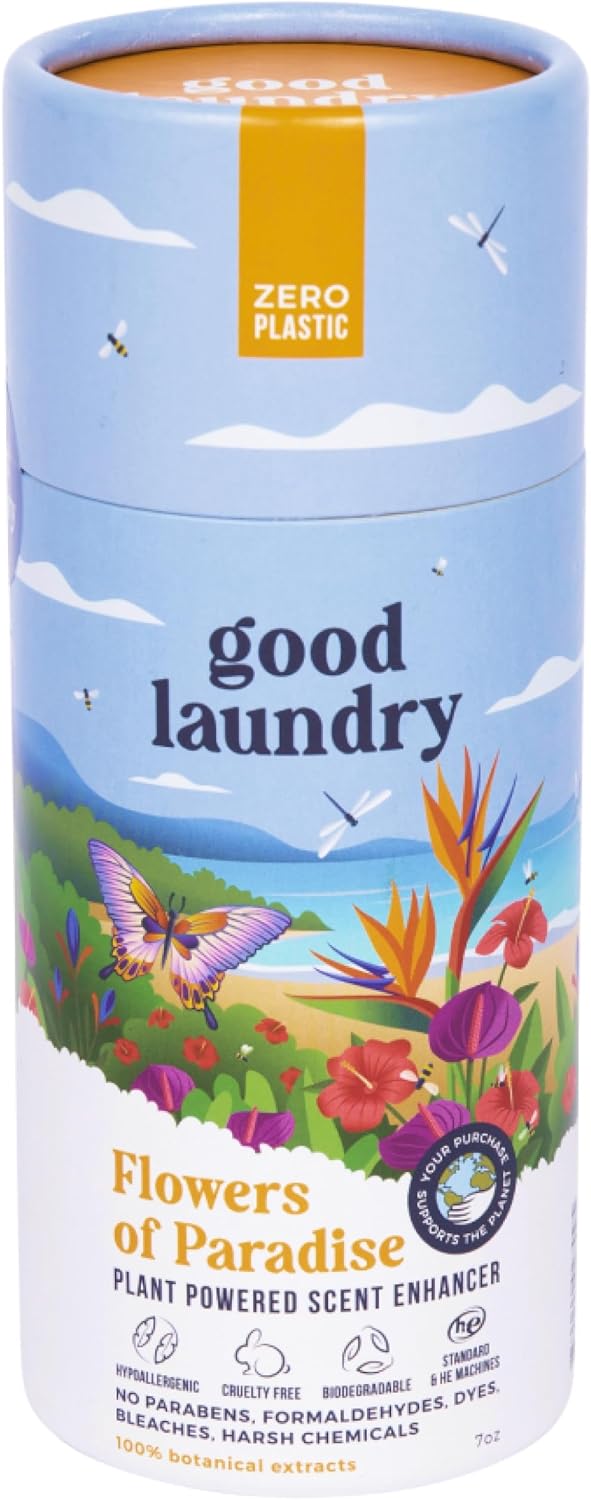 Good Laundry Scent Booster Beads - Flowers of Paradise Laundry Fabric Softener Bead – Eco-Friendly Laundry Bead - Scent Booster for Long-Lasting Freshness, Scent Beads for Clothes - 7oz - USA Based
