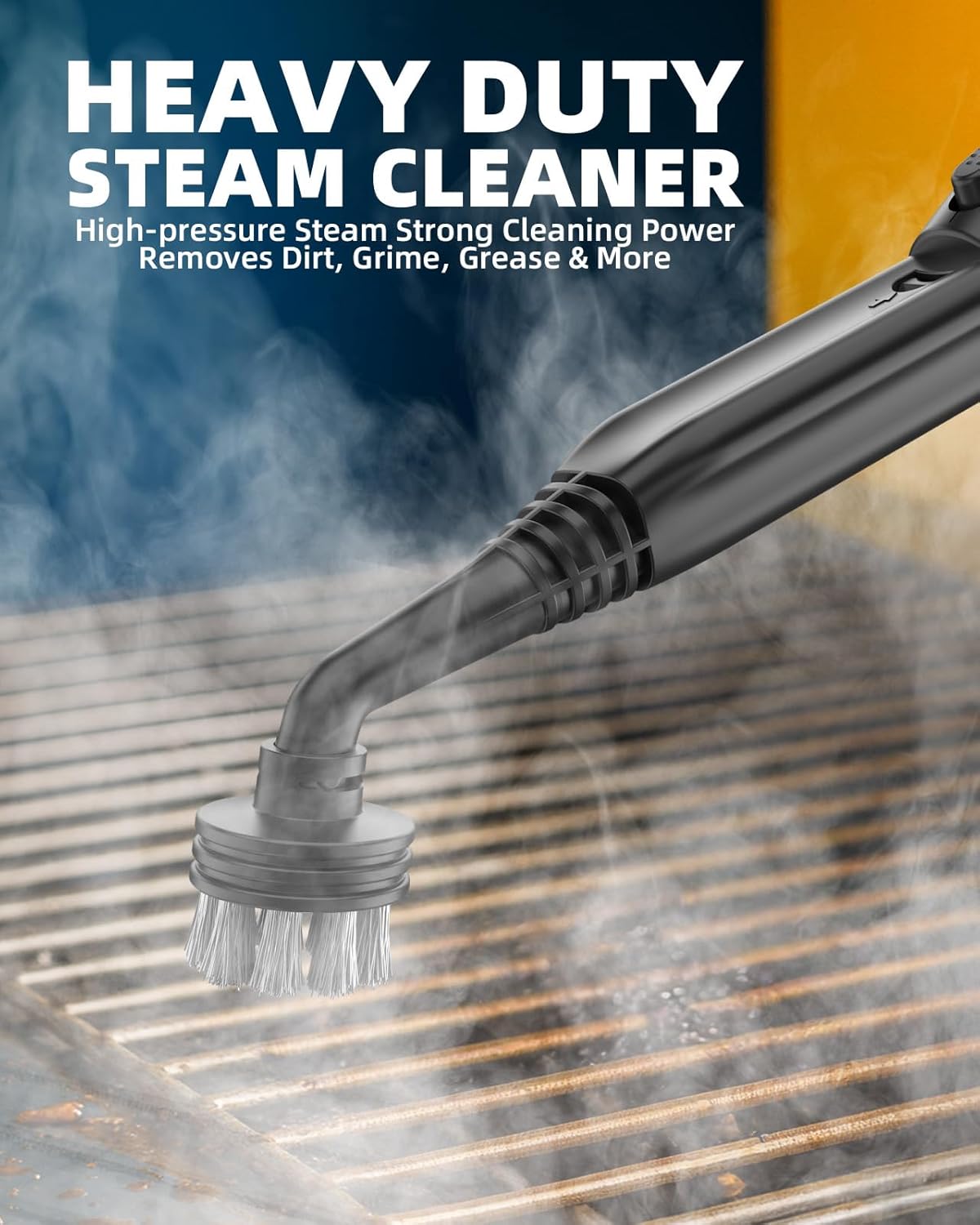 Pressurized Handheld Steam Cleaner for Home Use with 30 Accessories – Heavy Duty Portable Steamer with 1.5L Tank for Tile Floors, Couches, Cars, Removes Dirt, Grease & Grout