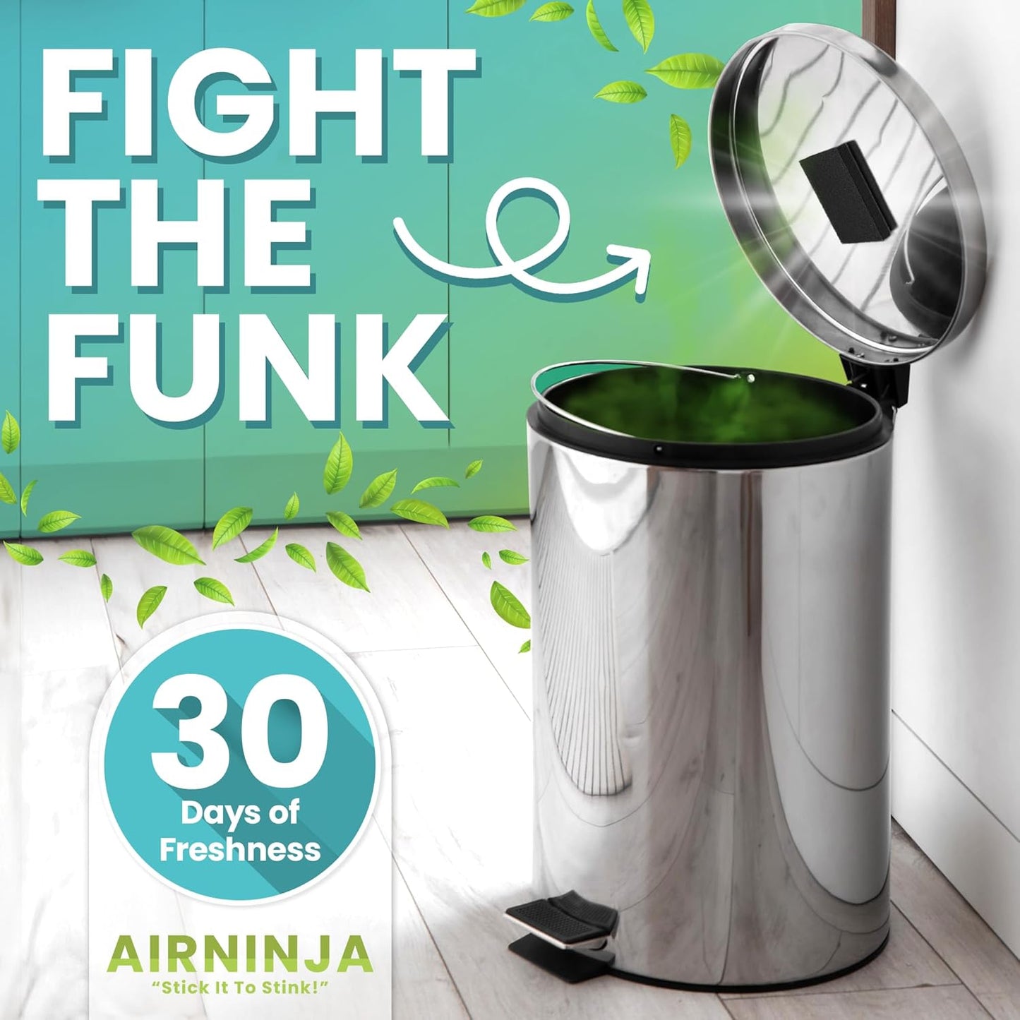 Trash Can Deodorizer Odor Eliminator - Garbage Can & Diaper Pail Deodorizer compatible with Dekor Munchkin Ubbi Diaper Genie, Odor Absorber Natural Activated Carbon Unscented Fragrance Free, 2 Pack