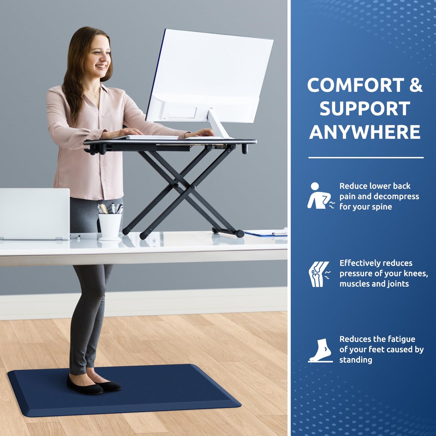 Kitchen Mat Cushioned Anti Fatigue Rug Standing and Comfort Floor Mats