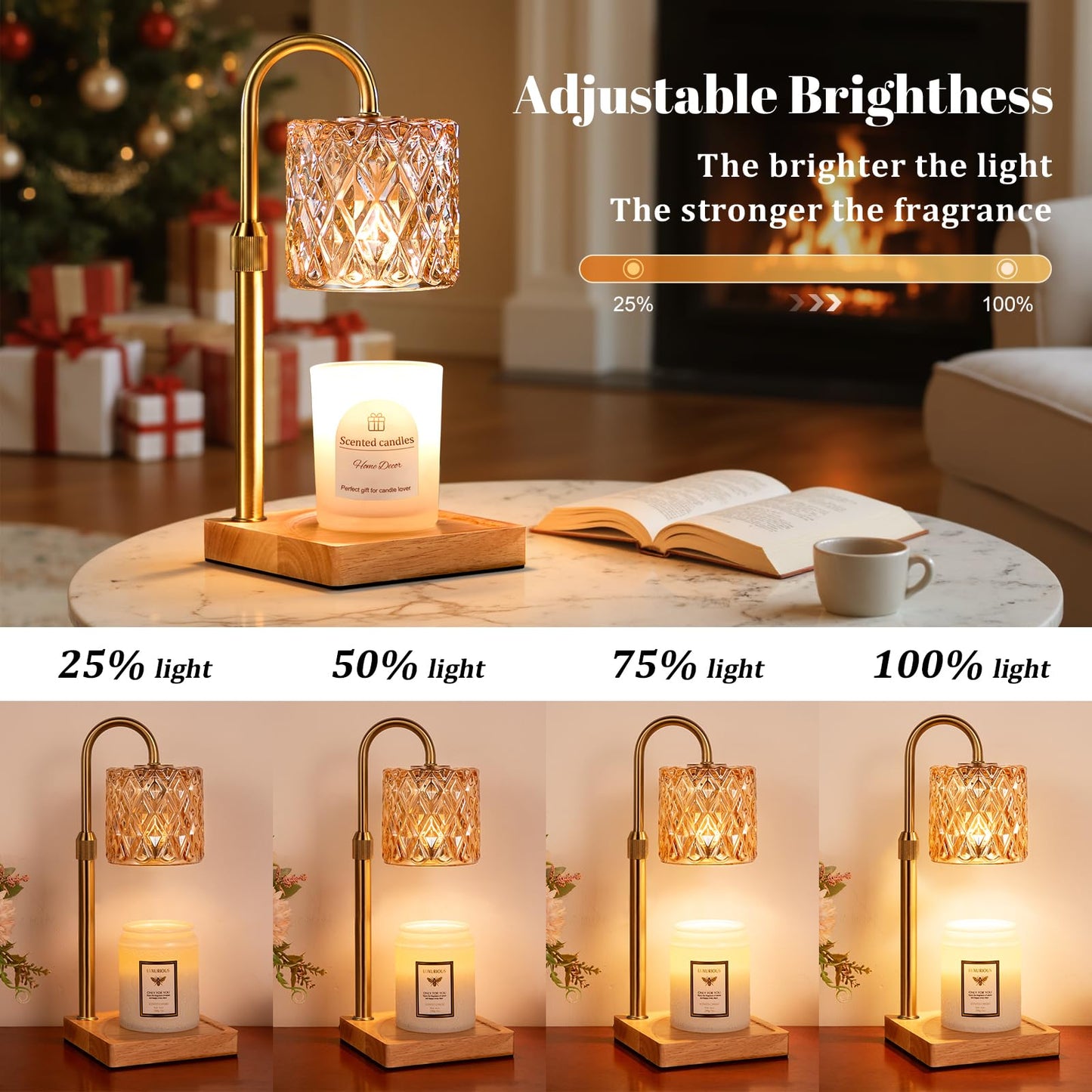 Candle Warmer Lamp with Timer,Wax Melt Warmer Housewarming Gifts for Women