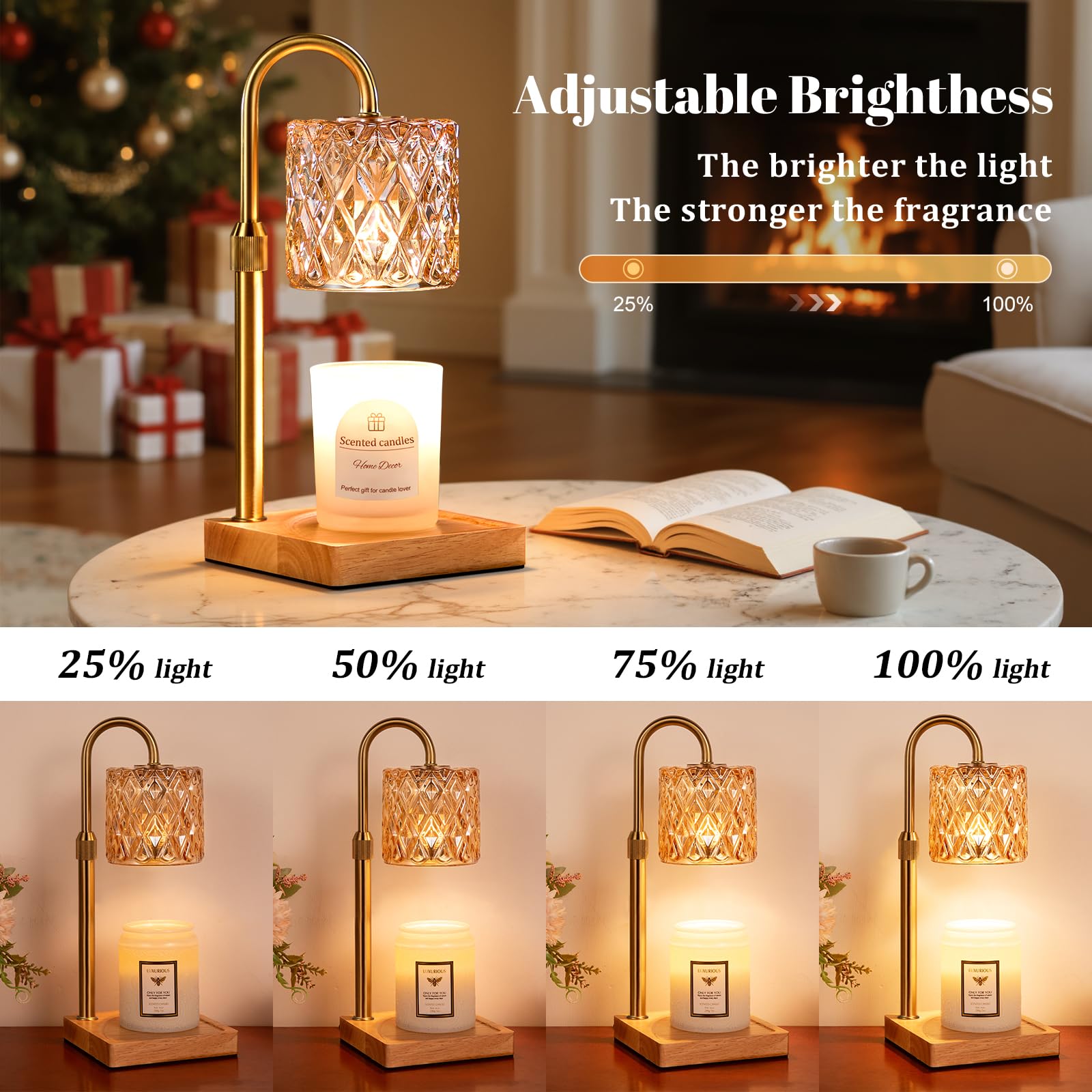 Candle Warmer Lamp with Timer,Wax Melt Warmer Housewarming Gifts for Women