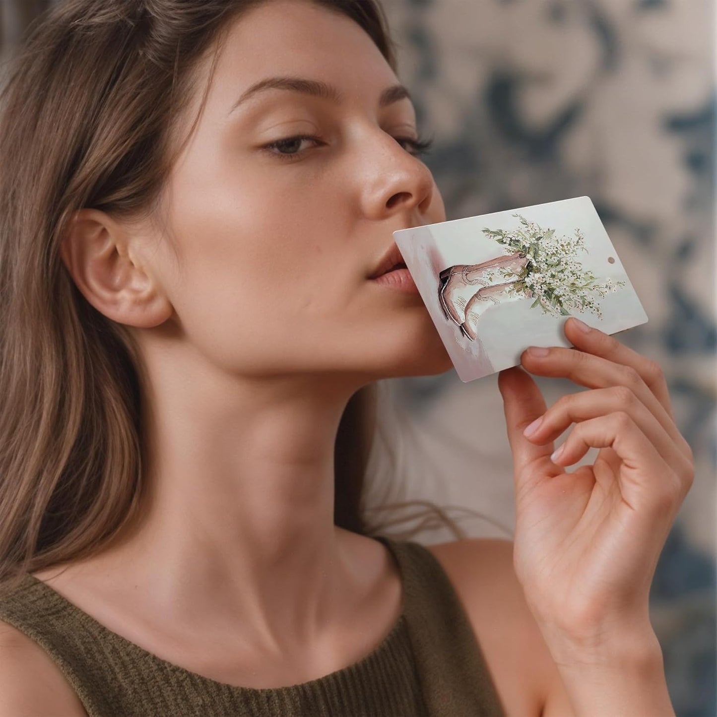 Preppy Western Cowgirl Car Air Freshener 4 Pcs, Pink Bow Floral Cowgirl Hat Boots Hanging Scents Air Freshener for Women Girls Gifts, Cute Scented Car Accessories Decor for Girls Room Nursery