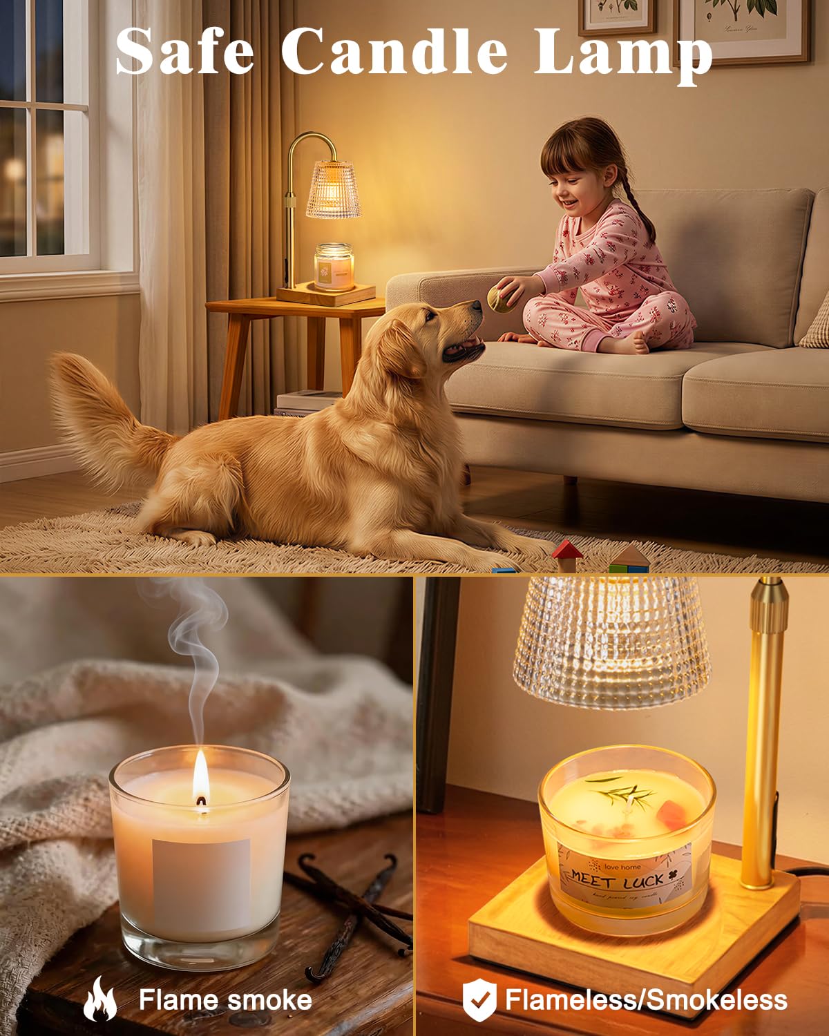 Hong-in Candle Warmer Lamp with Timer, House Warming Gifts New Home Decor