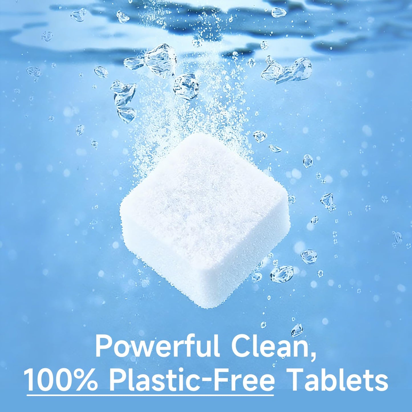 Shinyclean 100% Plastic-Free Dishwasher Tablets, Free & Clear, 32 Count
