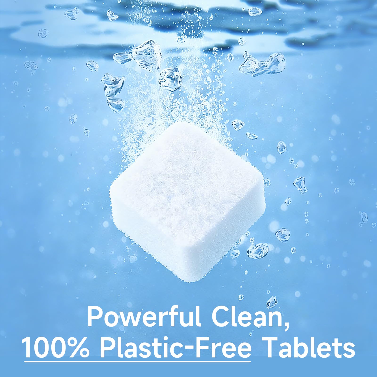 Shinyclean 100% Plastic-Free Dishwasher Tablets, Free & Clear, 32 Count