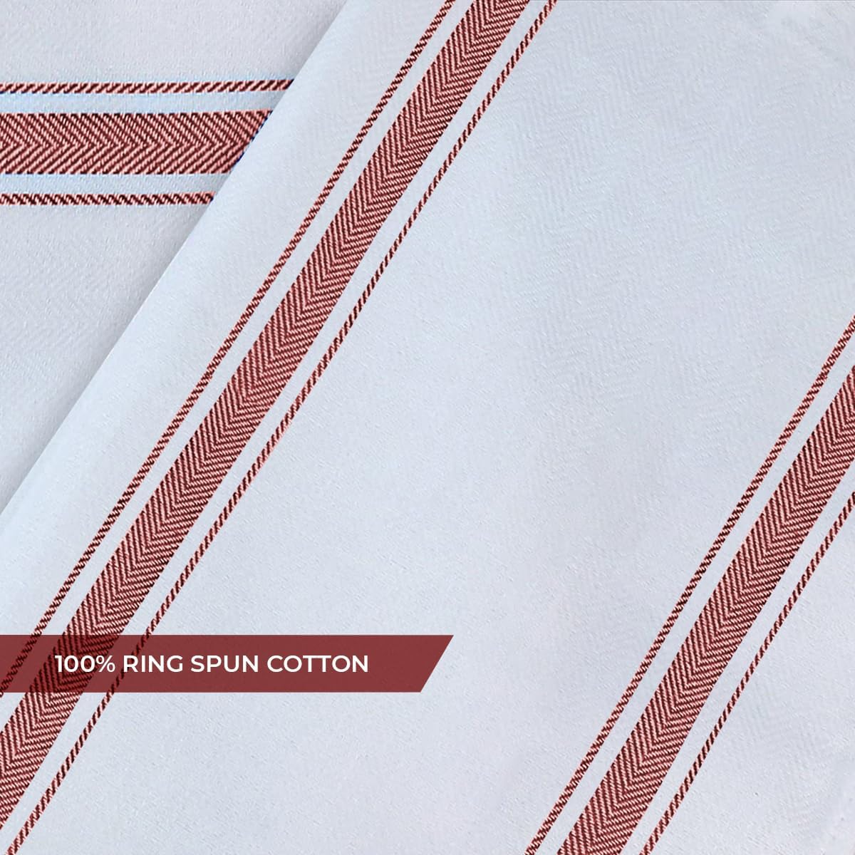 Dish Towels Set (Value Pack of 45) Size 15x25 Inch, 100% Cotton Soft & Absorbent Linen Kitchen Towels, Tea Towels, Reusable Cleaning Cloths for Household Cleaning (Red)