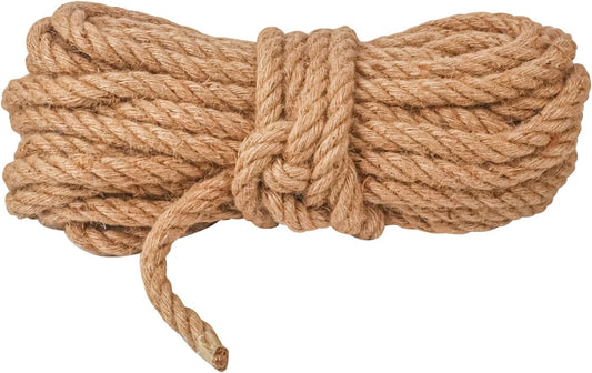 3/4 inch Hemp Rope, 82 Feet Twisted Manila Rope for Scratching Posts, Camping, Garden, Crafts, DIY