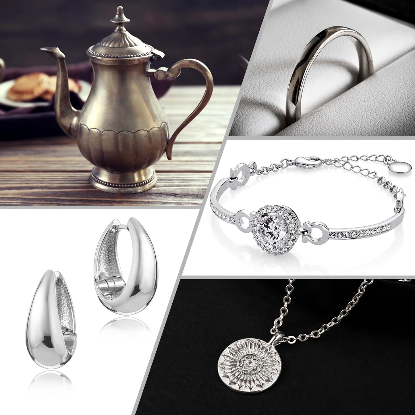 MECCANIXITY Jewelry Polishing Cloth 11.8x11.8 Inch Silver Polish Cleaning Cloths Jewelry Cleaner for Rings, Necklaces, Diamond, Bracelets, Pack of 2 (Sky Blue）