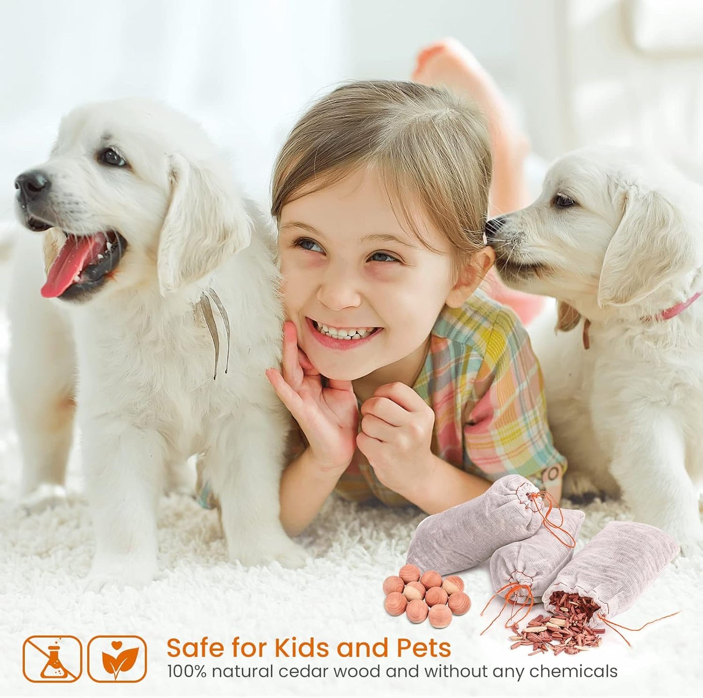 Homode Cedar Chips and Bags, Fresh Cedar Wood Rings and Sachets for Clothes and Shoes Storage, Ideal for Closets and Drawers, 40 Pack