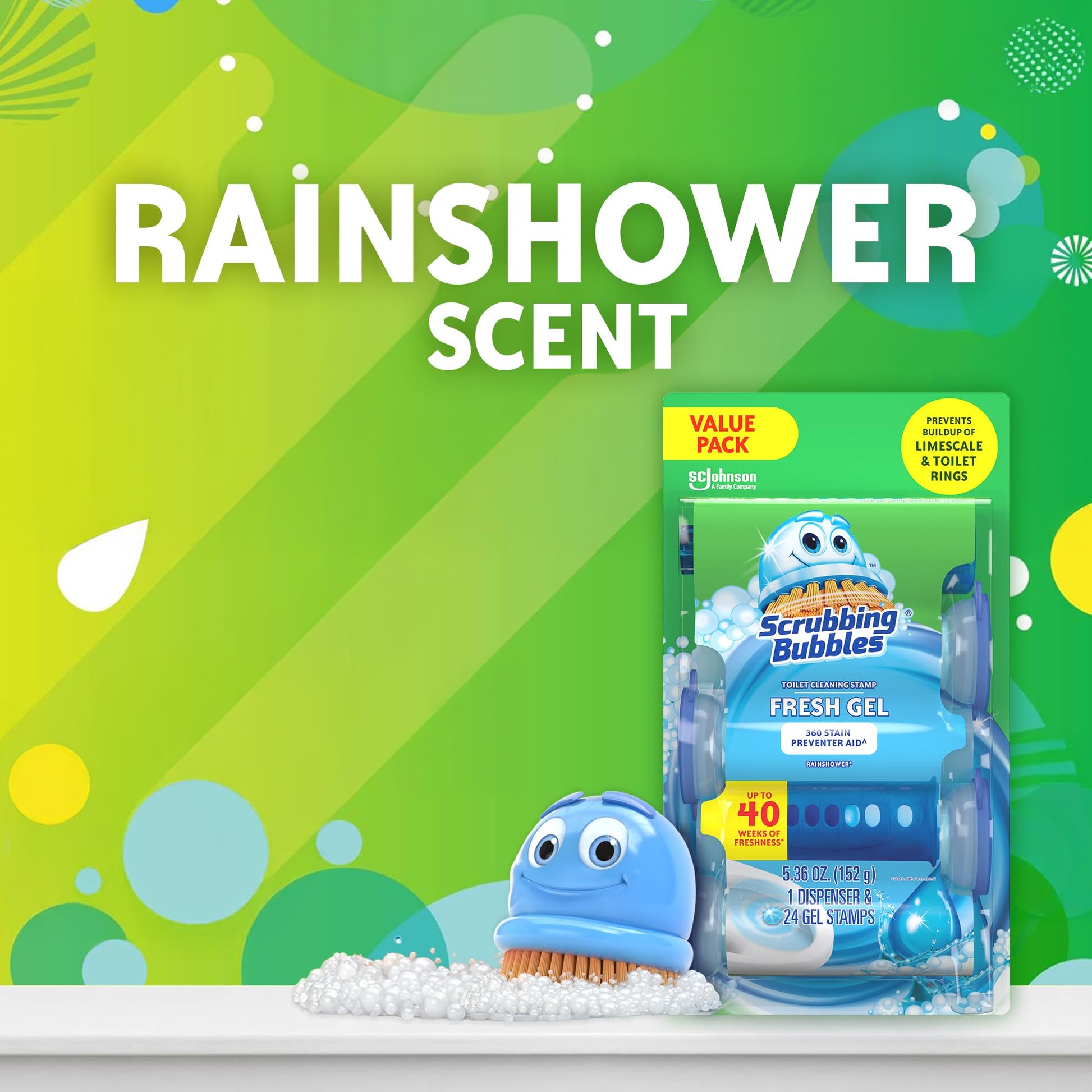 Scrubbing Bubbles Fresh Gel Toilet Bowl Cleaning Stamps, Helps Keep Toilet Clean and Helps Prevent