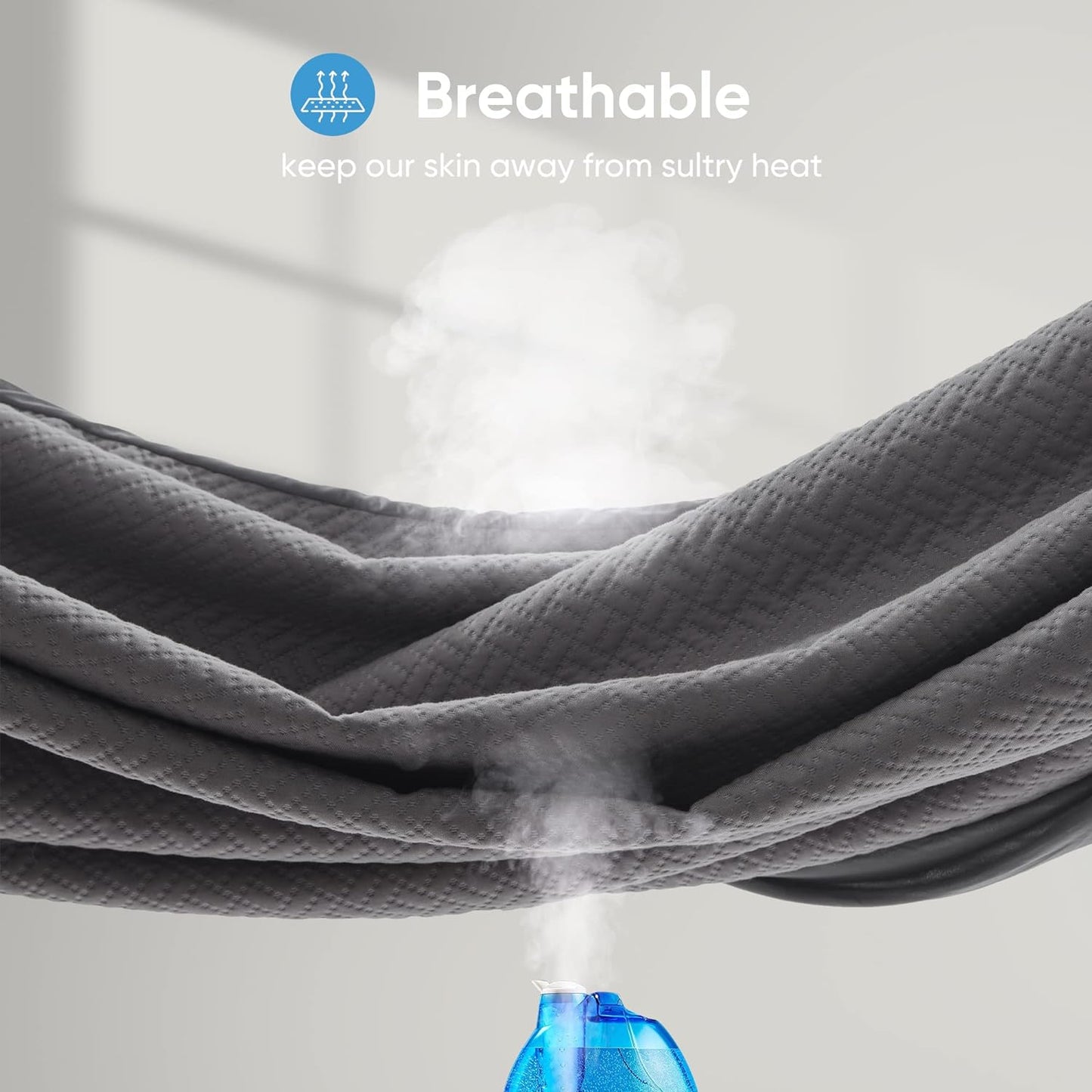 Hanherry 100% Waterproof Mattress Protector Twin Size - Grey, Mattress Cover 3D Air Fabric Cooling Mattress Pad Cover Smooth Soft Breathable Noiseless, 8''-21'' Deep Pocket