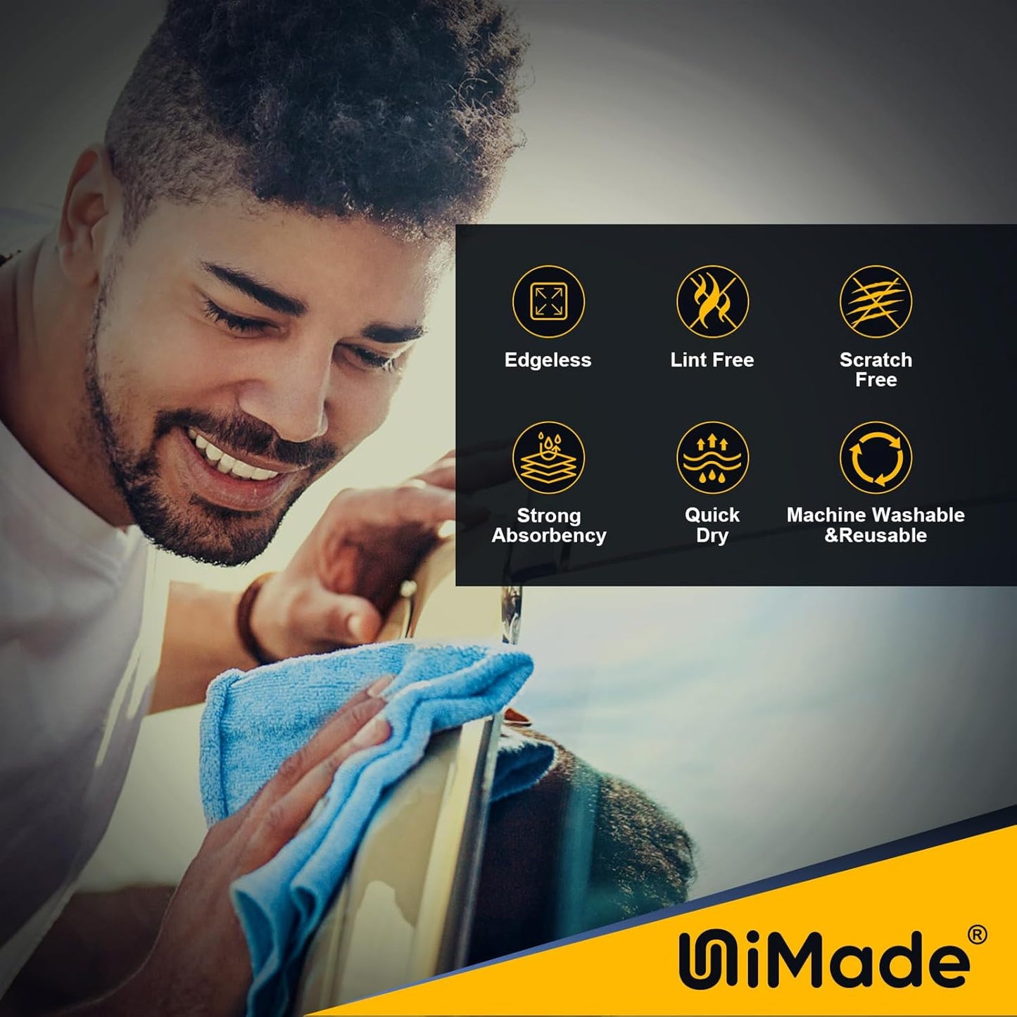 Shop Towels, 24 Pack Commercial Grade Shops Rags Microfiber Towel for Cars Cleaning Rags Bulk Clean Cloth for Automotive Bar Mechanic Restaurant Garage Housekeeping, 11.5"x 11.5", Blue