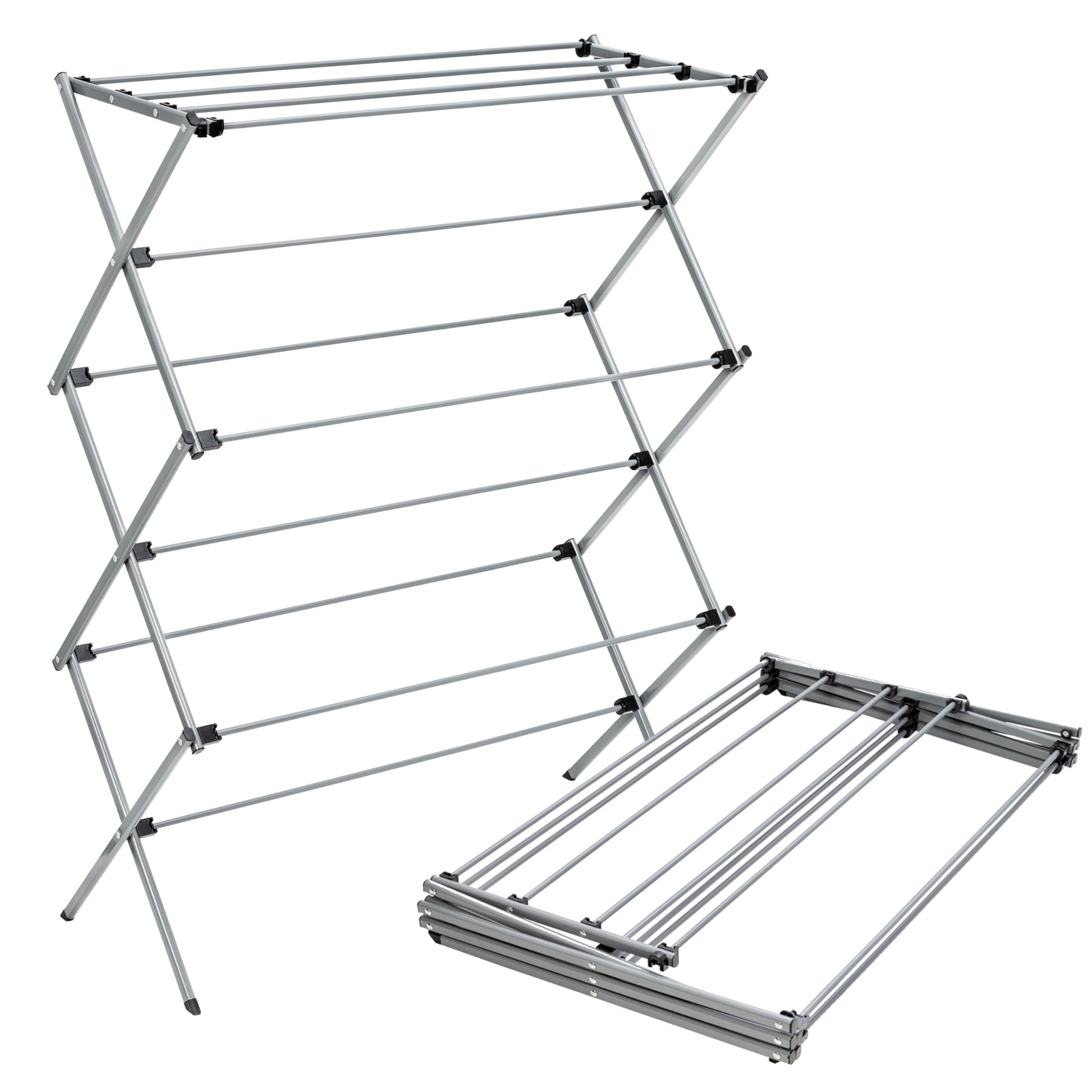 Honey-Can-Do Oversized Collapsible Clothes Drying Rack, 35", 50 lb, Grey