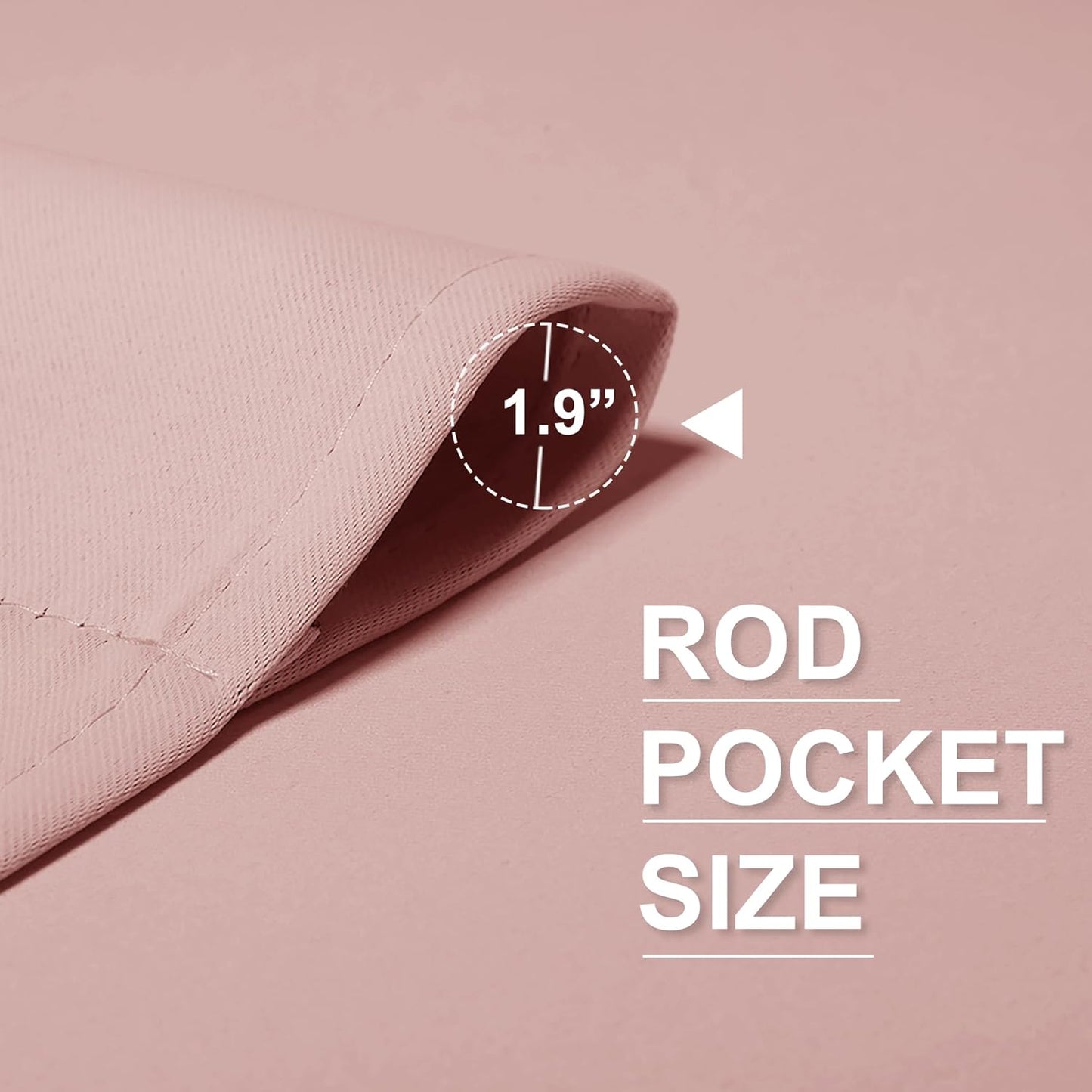 RYB HOME Small Curtains Blackout - Privacy Energy Efficiency Mini Curtains for Kids Bedroom RV Camper Windows Trailer Bathroom Kitchen Cabinet Window Tiers, W 29 x L 36, Peach Blush, 2 Panels