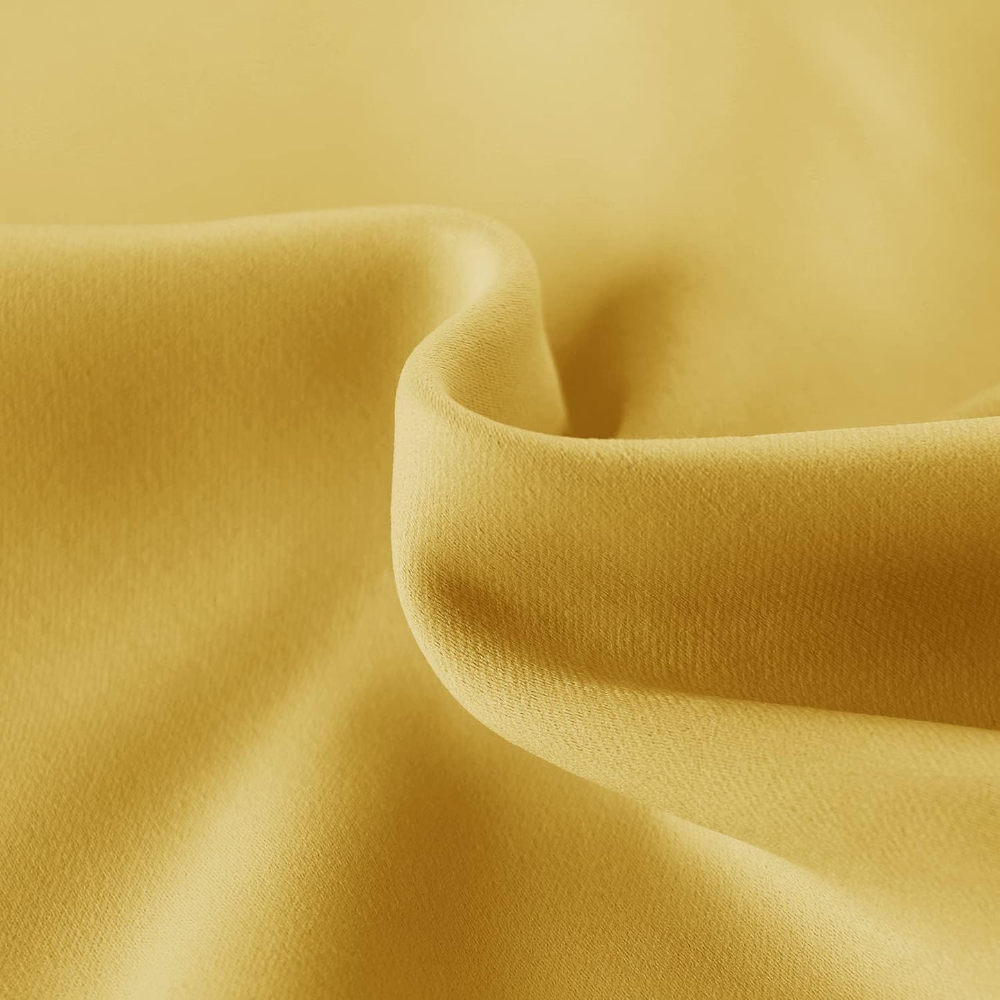 DWCN French Door Curtain - Rod Pocket Thermal Blackout Panel for Doors With Glass Window, Kitchen and Patio - Privacy, 36 X 72 Inches Long, 1 Panel With Tieback, Yellow