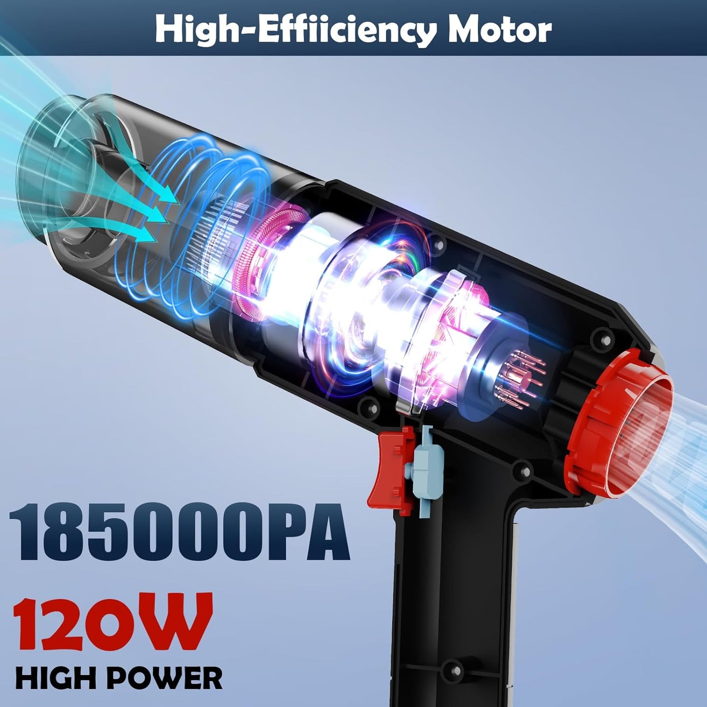 Handheld Vacuum for Home, Cordless Portable Vacuum Cleaner, Rechargeable with 60 Mins Max Runtime, High Power Vacuum for Car, Office, Pet Hair, Gap Cleaning