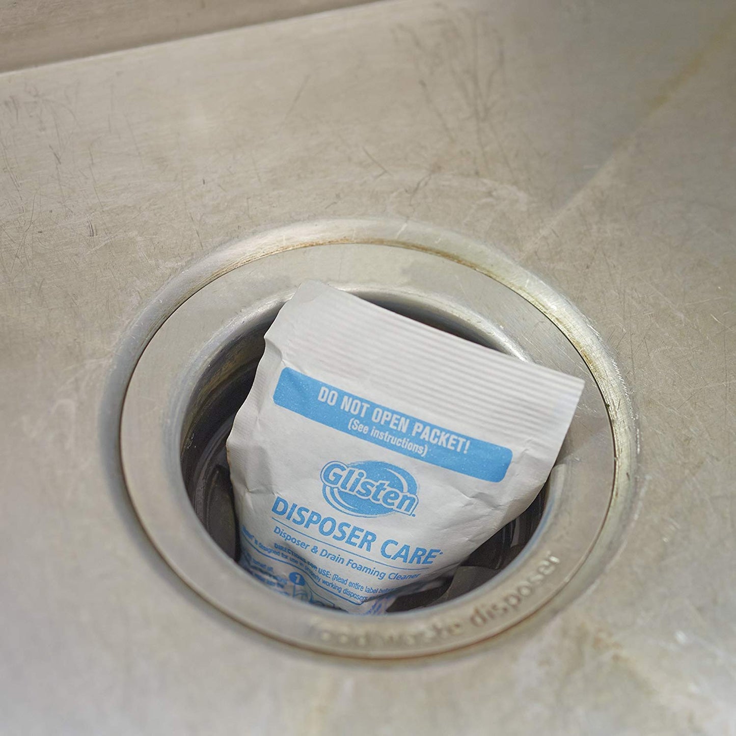 Glisten Garbage Disposal Cleaner and Odor Eliminator with Foaming Action, Removes Buildup and