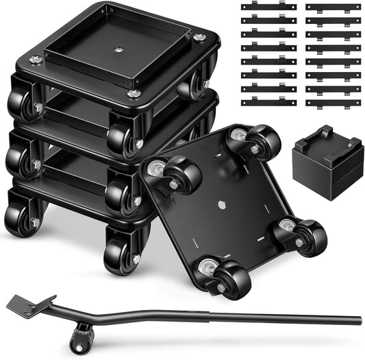 KEDSUM 2000LBS Furniture Movers with Wheels, Heavy Duty Furniture Dolly Set of 4, Dolly Kit