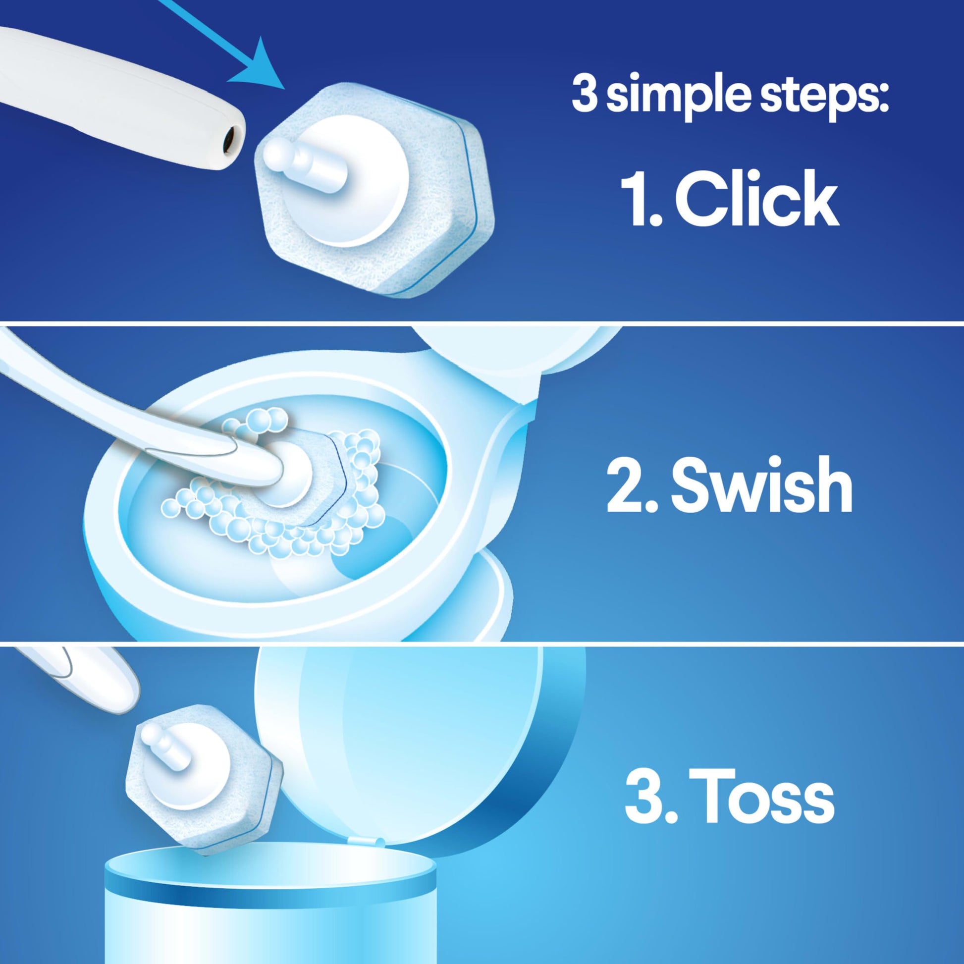 Clorox ToiletWand Disposable Toilet Cleaner Refills, 30 Count, Kills 99.9% of Germs and Viruses