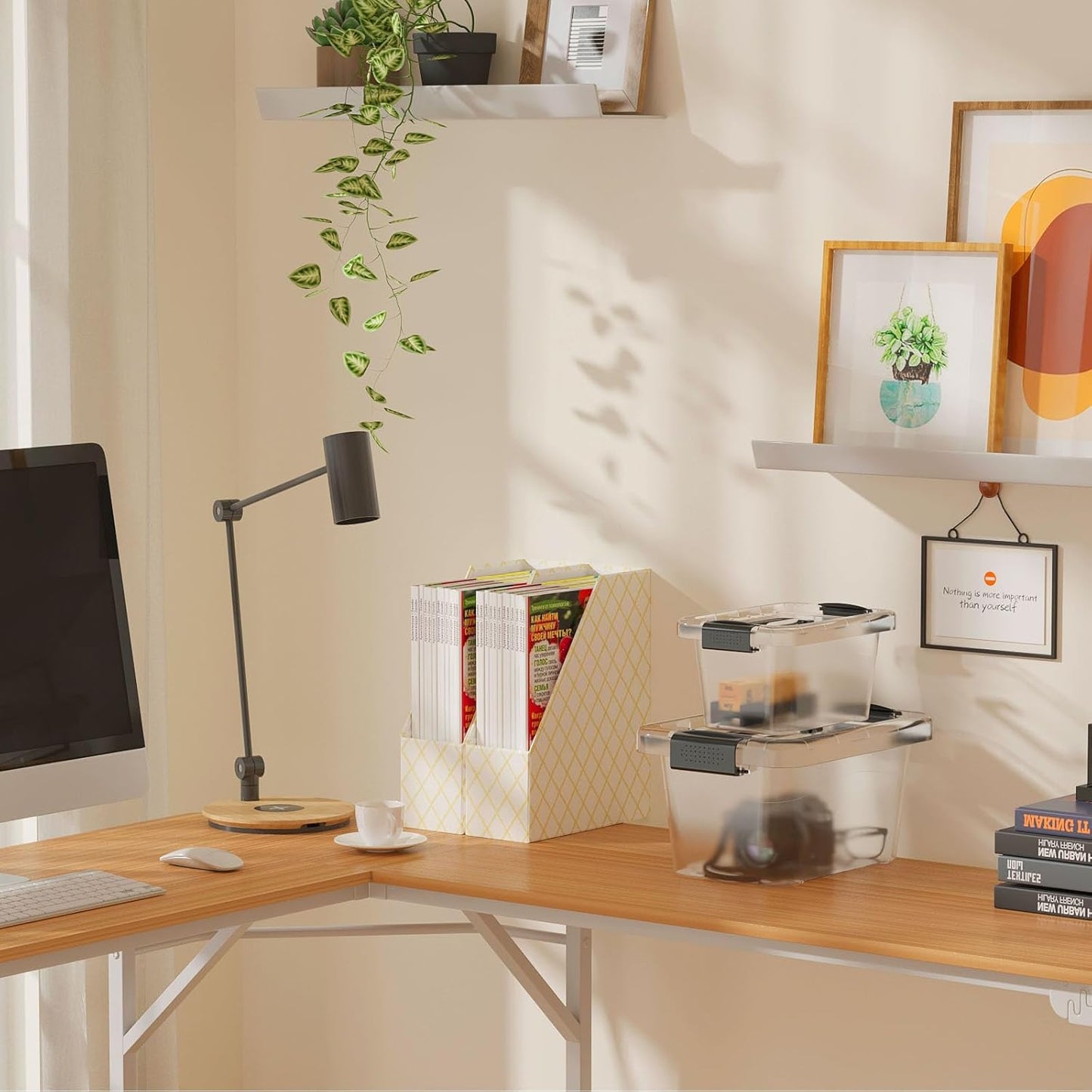 Nazhura Plastic Storage Bin, Stackable and Nestable Storage Boxes with White Lids and Secure Latching Buckles, Large Storage Container (CLEAR, 6QT 12PACK)