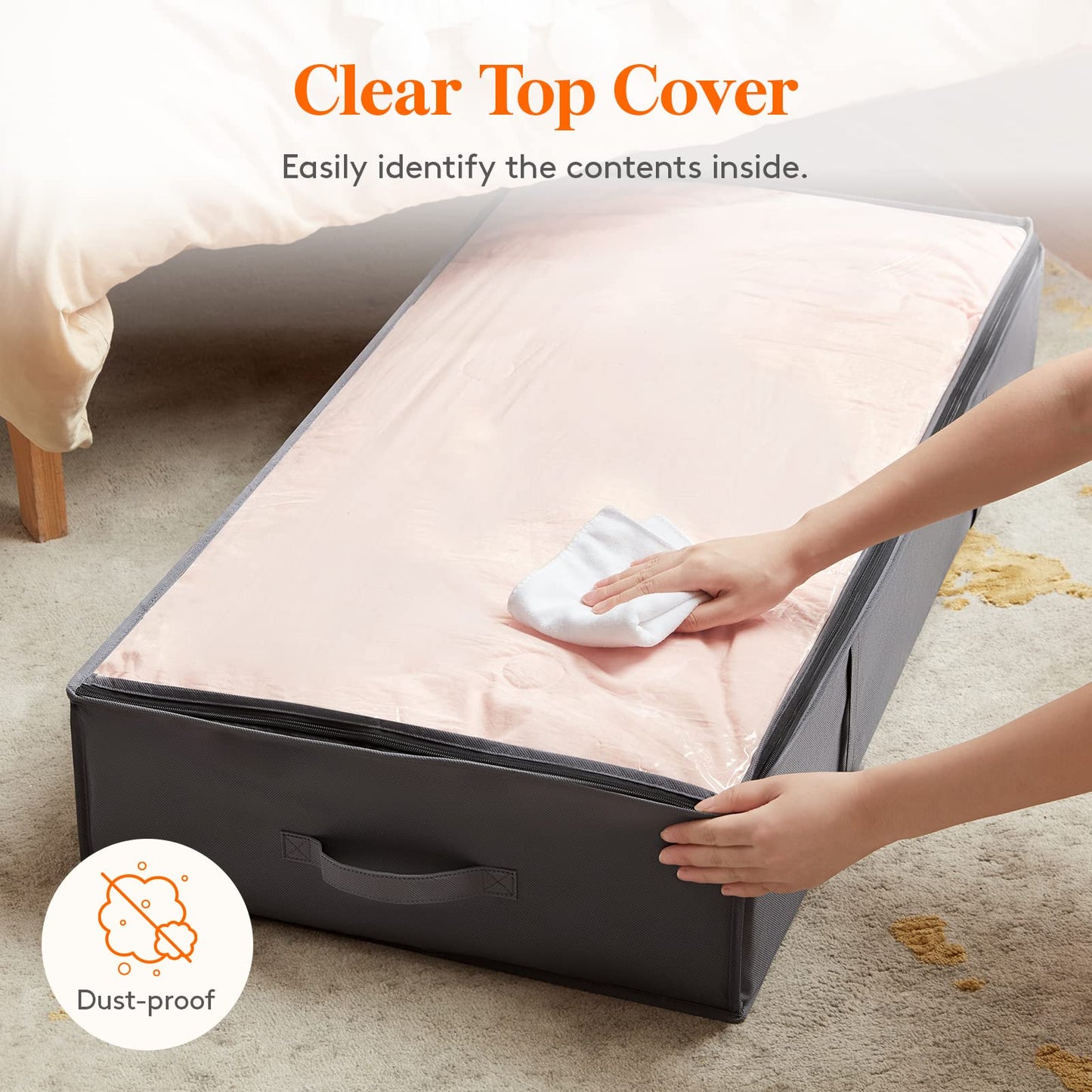 Lifewit 95L 4 Pack Under Bed Storage Containers, Large Capacity Blanket Storage Bags with