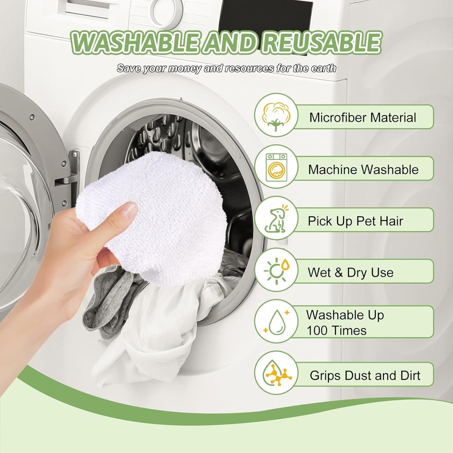 10Pack Microfiber Cloths for Handheld Steam Cleaner Compatible with Bissell Steam Shot, Comforday, PurSteam, Wagner Spraytech, Universal Washable Steam Cleaner Accessories