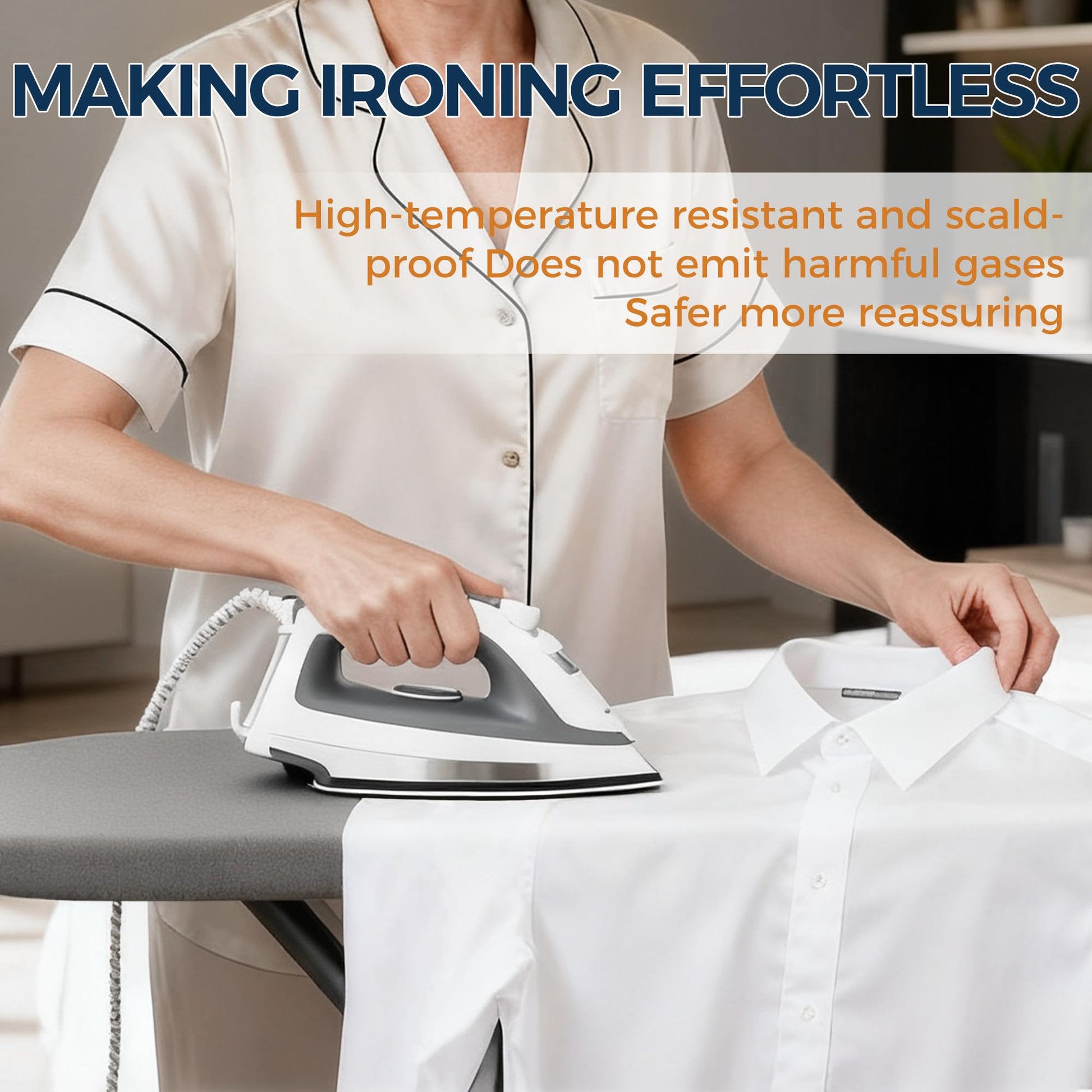 BEWISHOME Foldable Ironing Board,Compact Iron Board with Safety Iron Rest