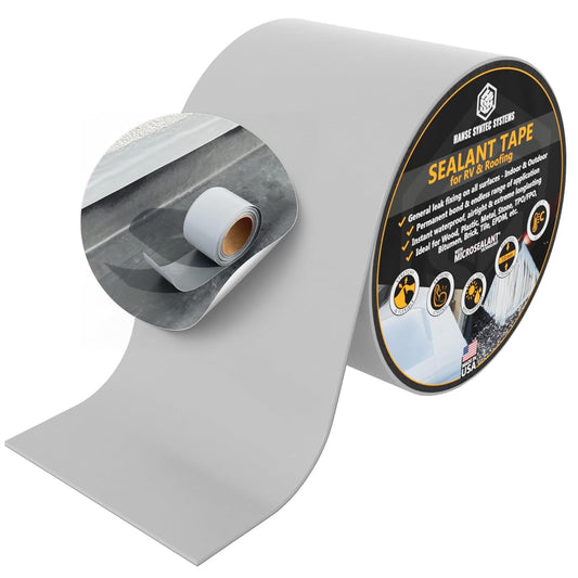 HSS Sealant Tape with MicroSealant - Waterproof Commercial Roofing Tape for Roof and RV Repair