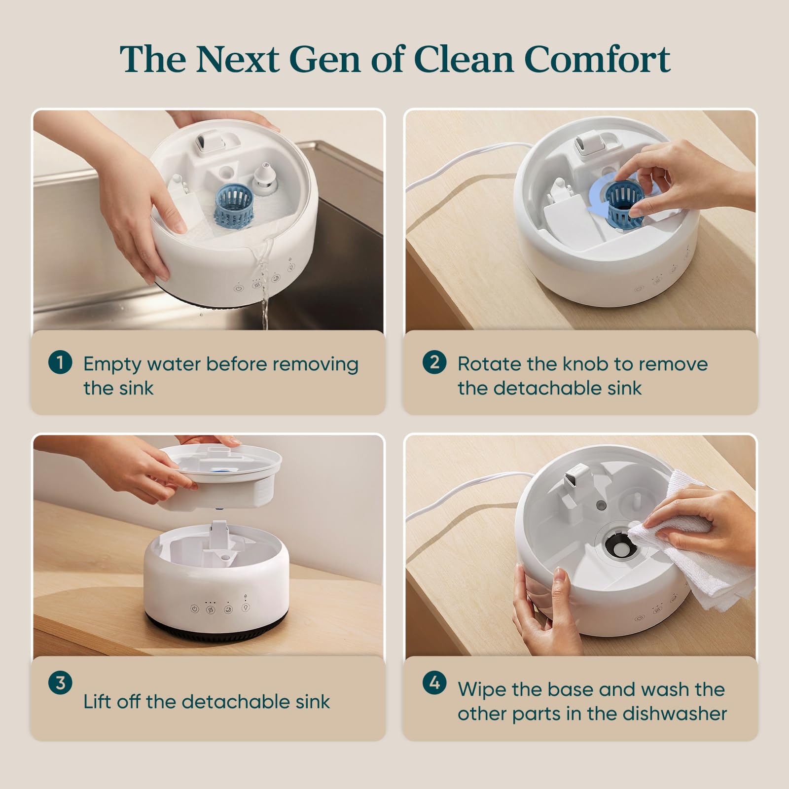 Levoit Humidifiers for Bedroom 4.2L Top Fill for Large Room, NeoClassic 450