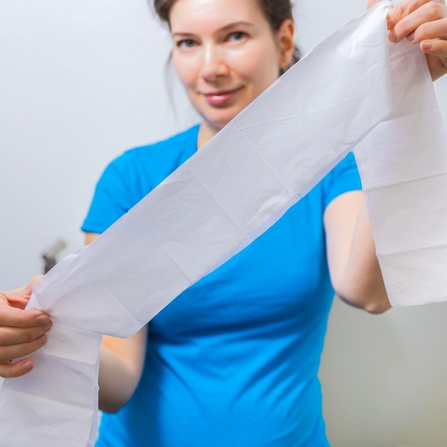 The Restroom Kit Great for travel (12-Pack) Portable Disposable Oversized Toilet Seat Cover, 3ft 3Ply Toilet Paper, Hand & Flushable Tush Wipe.