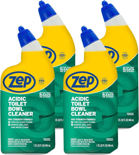 Zep Acidic Toilet Bowl Cleaner - 32 oz (Case of 4) - ZUATBC324 - Experience the Ultimate Cleaning