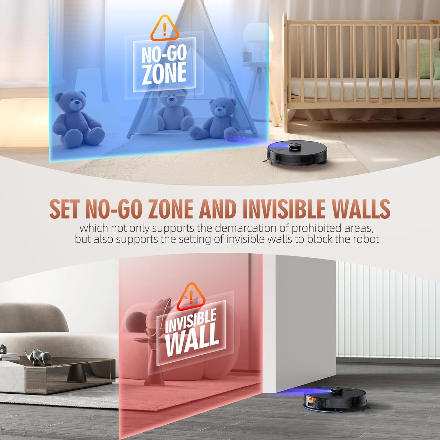 3-in-1 Robot Vacuum and Mop Combo with Self-Emptying Dock for 60 Days，LiDAR Navigation,4500Pa Strong SuctionApp/WiFi/Alexa Control, Self-Charging, Replaceable Dust Bag