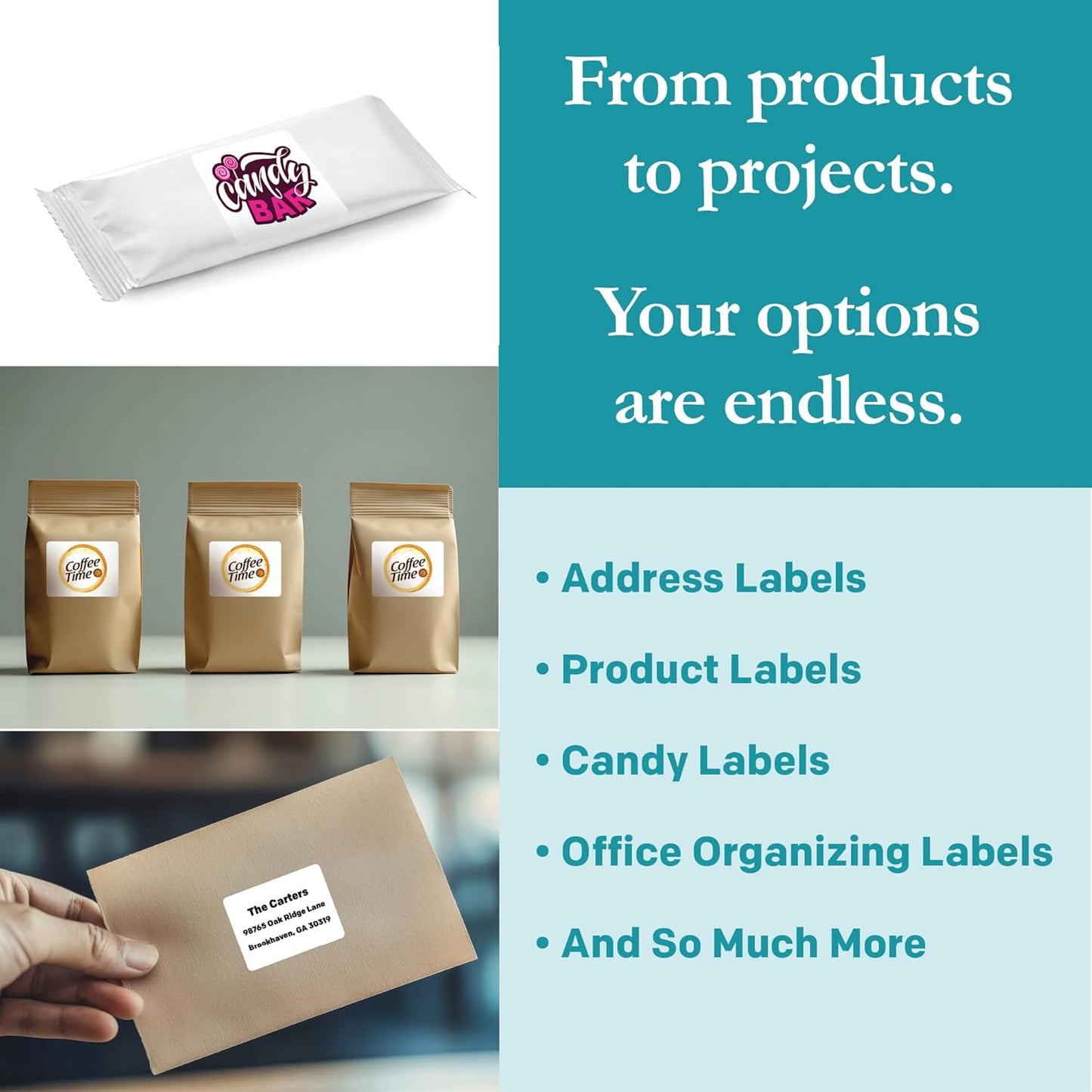 Premium Label Supply White Sticker Labels – 2.625" x 2" – Laser/Inkjet Compatible – (15 per Sheet), 2000 Sheets – 30,000 Total Adhesive Labels