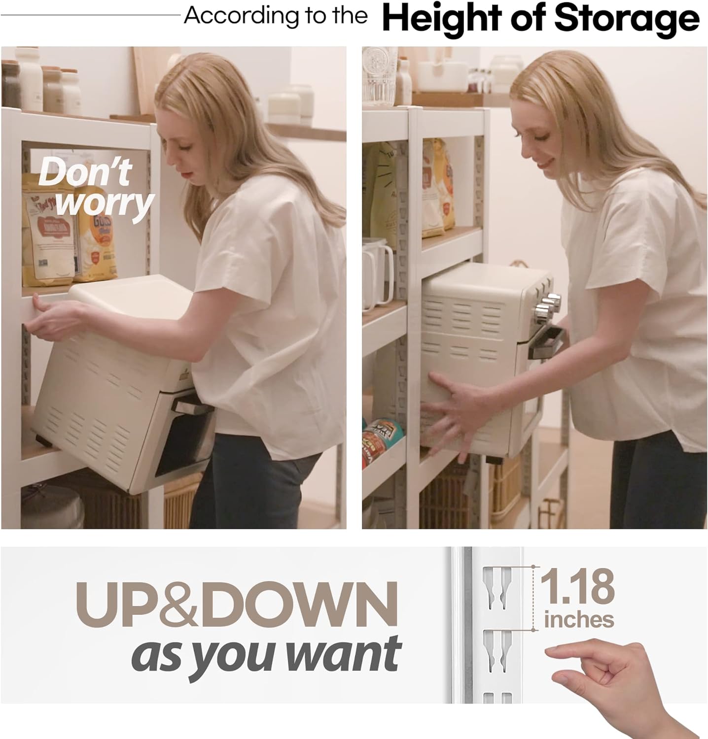 HOMEDANT House 5-Tier Laminated Metal Shelving Unit Adjustable Storage Utility Rack Heavy Duty Shelves Organization Multipurpose Shelf Kitchen Garage Pantry Closet 1Pack