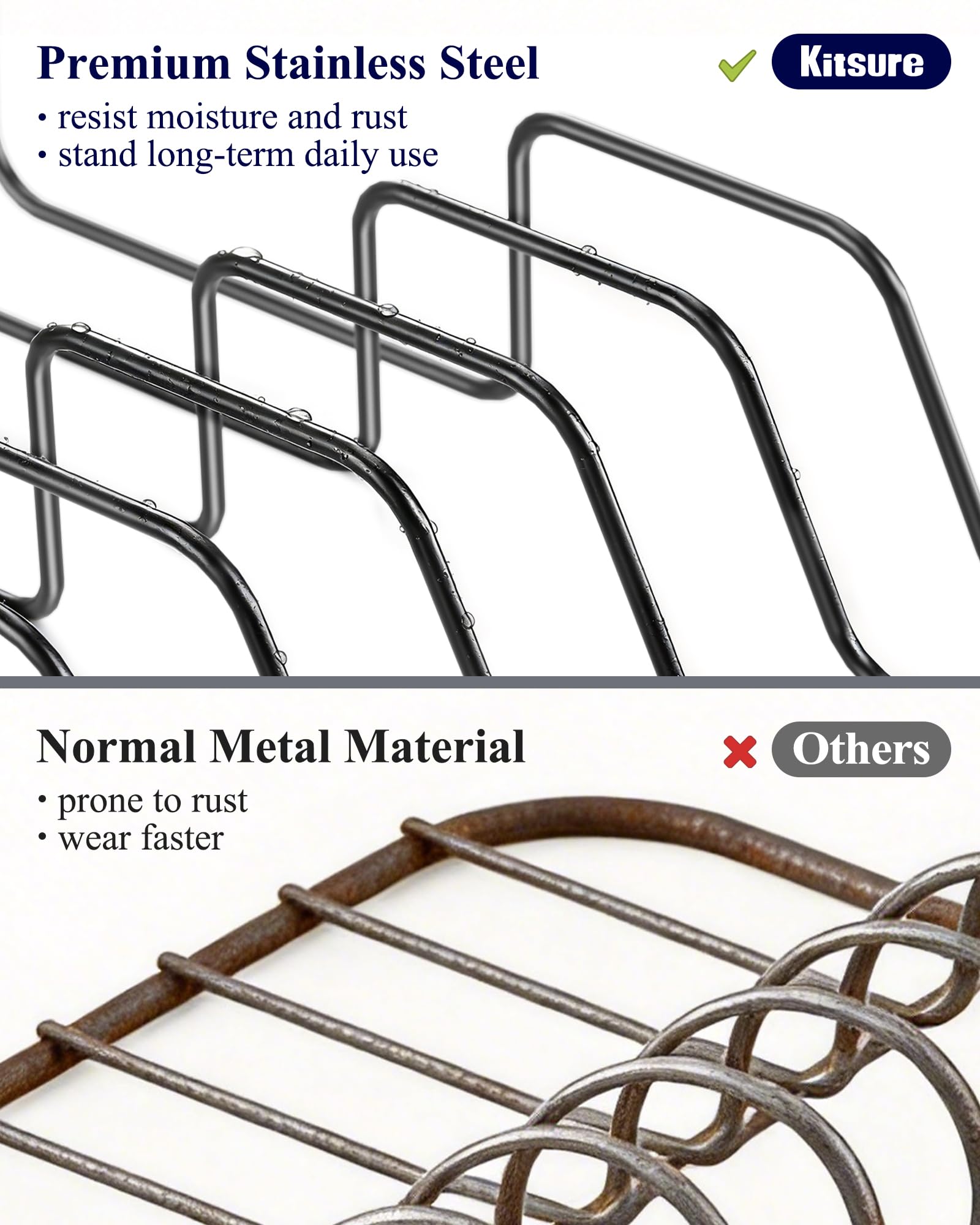 Kitsure Extendable Dish Drying Rack, 19.2"-26.7" L x 12.9" W, Black