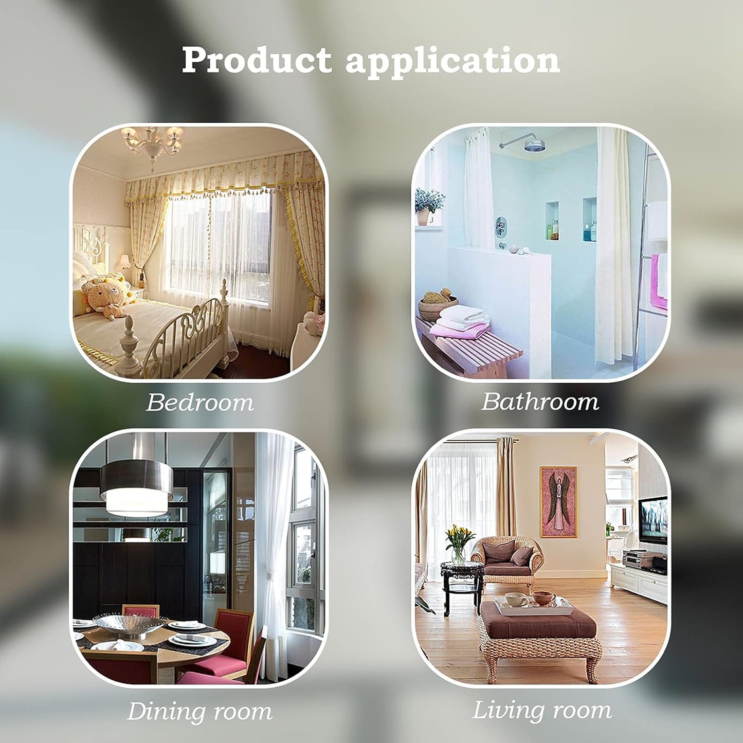 Hion Magnetic Curtain Tiebacks Gray Blue 2pcs, Curtain Tiebacks Buckles Holdbacks Holders Hooks Clip for Home Bedroom Office Decorative Curtain