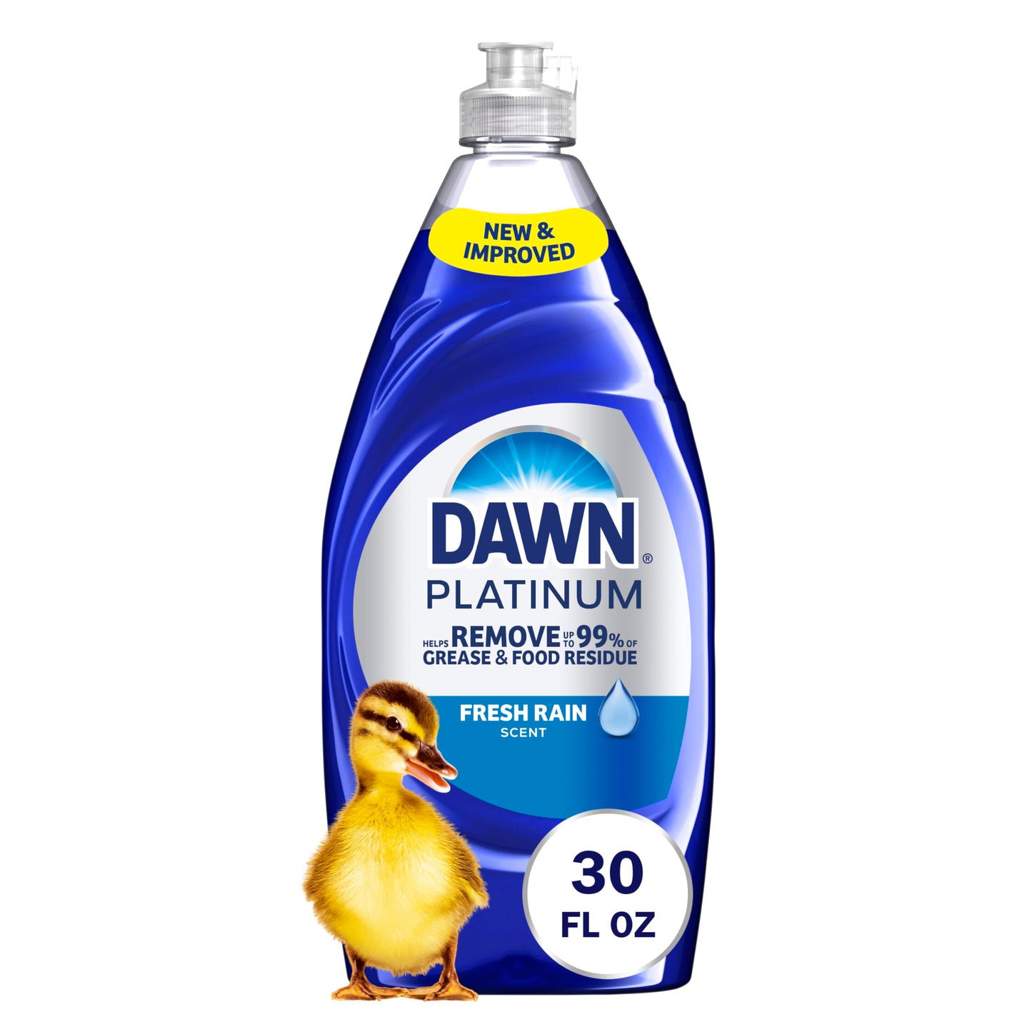 Dawn Platinum Dish Soap Fresh Rain Scent Liquid Dishwashing Detergent, Powerful Dawn Dish Soap for