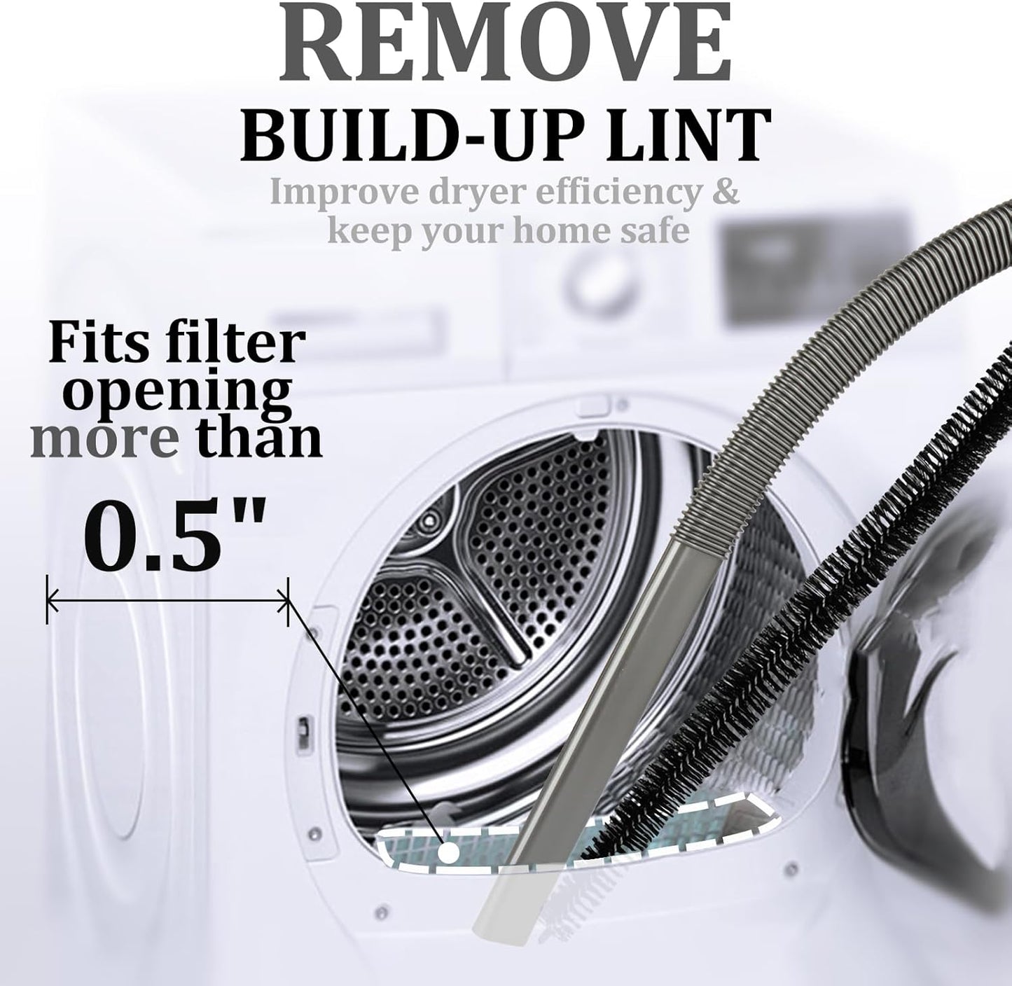 Dryer Vent Cleaner Kit for Dyson Gen5 V15 V12 V11 V10 V8 V7 Lint Vacuum Atttachments Detect Absolute Cyclone Outsize Slim Vacuum Cleaner Nozzle Crevice Flexible Dryer Lint Remove Tool