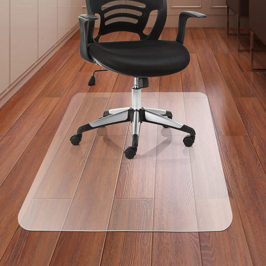 Kuyal Office Chair Mat for Hardwood Floor, 30'' x 48'' Rectangle Transparent Desk Thick Durable