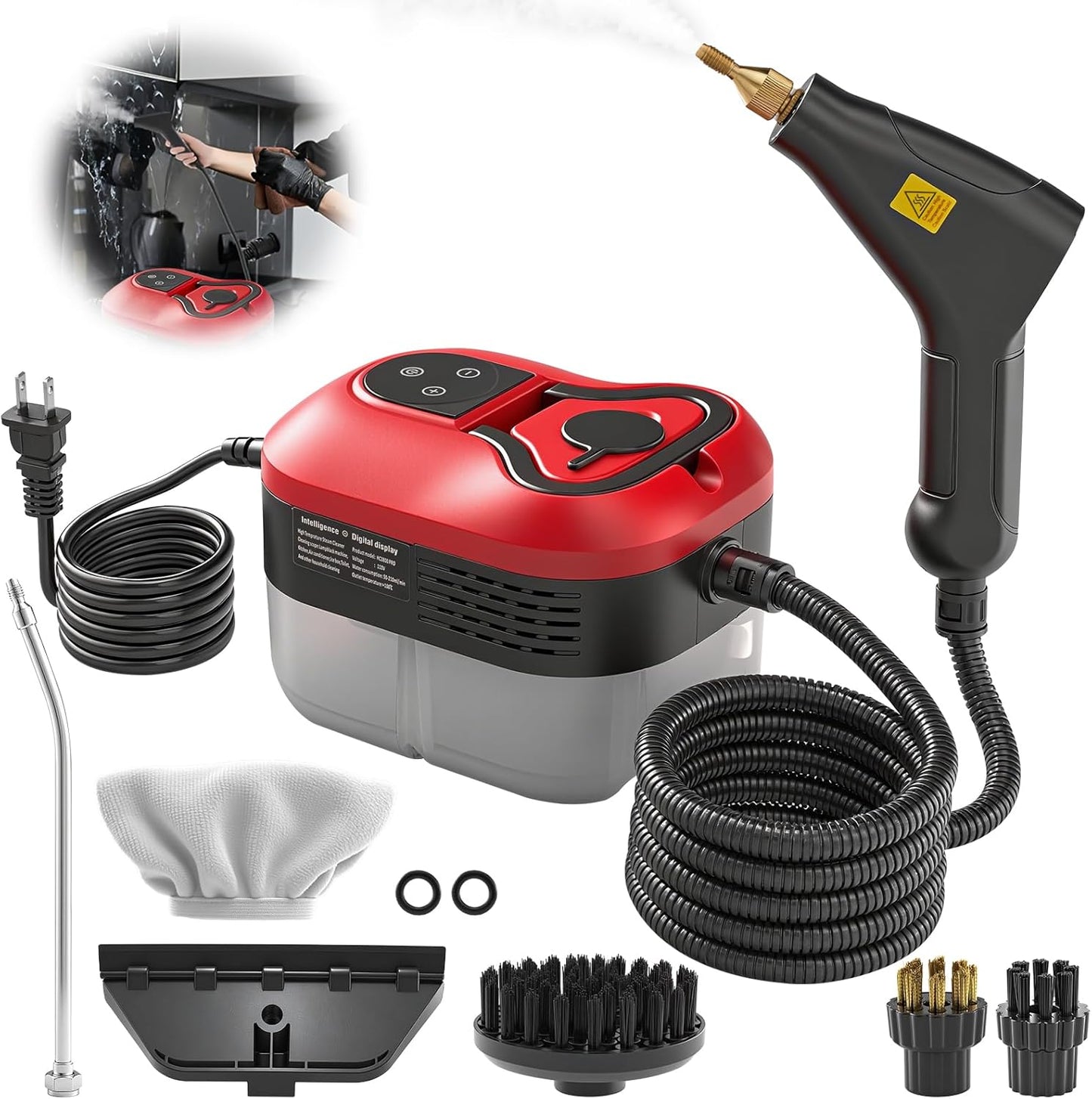 Saker Steam Cleaner for Home,6-Level Adjustable Steamer for Cleaning,Portable Handheld Steam Cleaner,Portable Steamer for Cleaning,Suitable for Kitchen Cleaning,Bathroom,Living Room