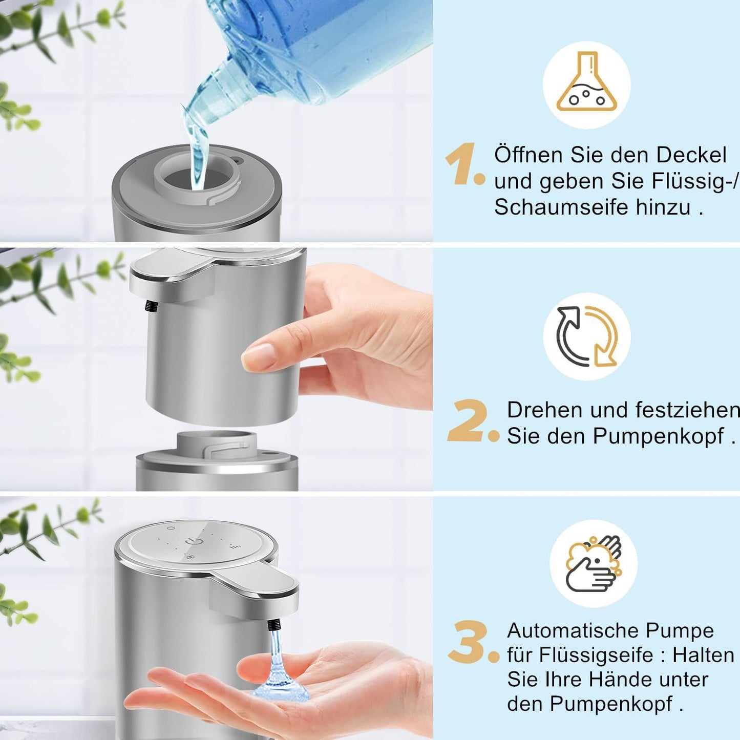 Automatic Liquid Soap Dispenser Bathroom Kitchen Dish Liquid Body Shampoo Shower Gel Hand Free Liquid Wall Mount Touchless Soap Dispenser 380ml Auto Liquid Dispenser Sylfu
