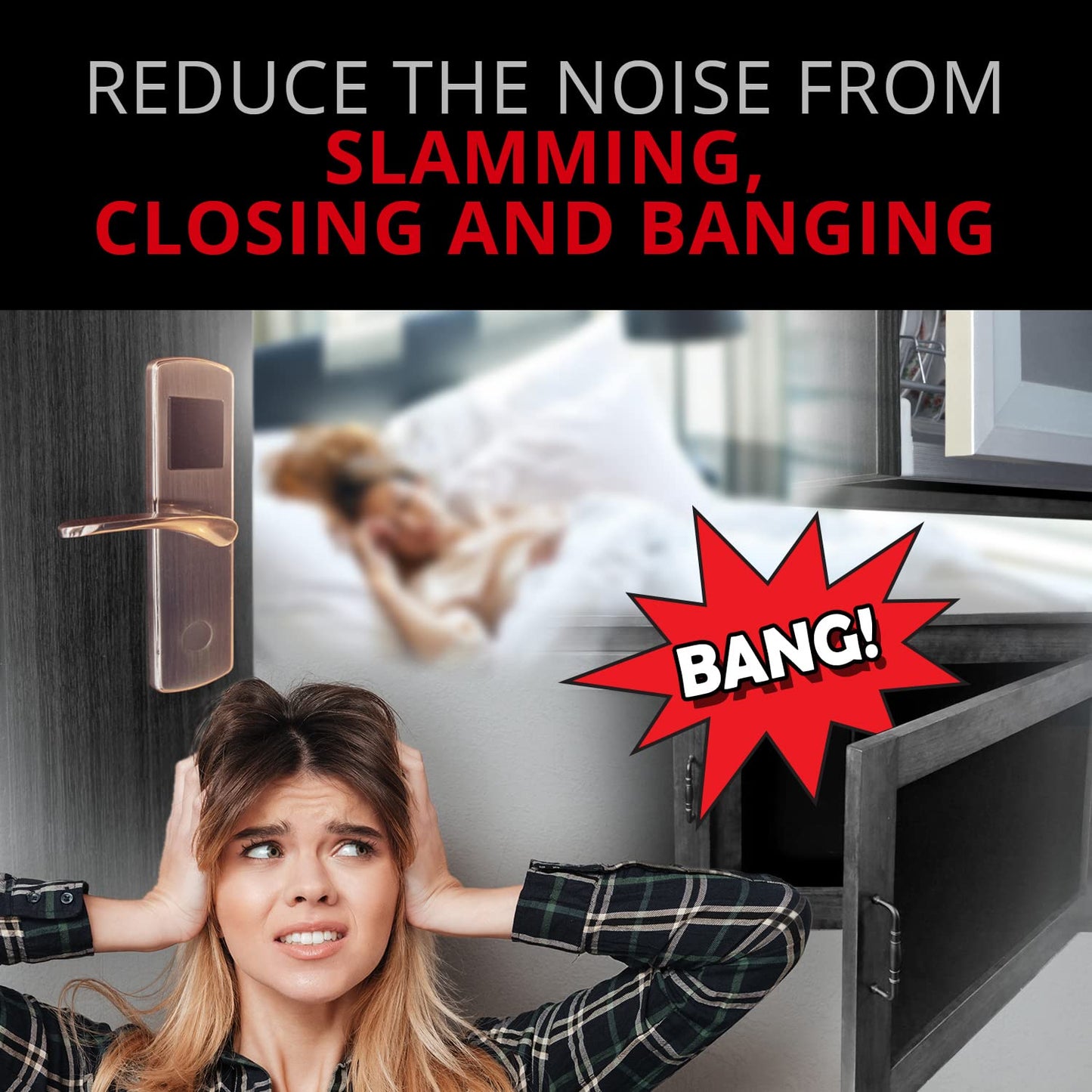 Cabinet Door Bumpers X-Protector 100 PCS – Small Felt Pads 3/8” – Ideal Black Felt Bumpers – Self-Adhesive Thick Felt Dots – Bumper Pads to Protect Glass & Other Surfaces!