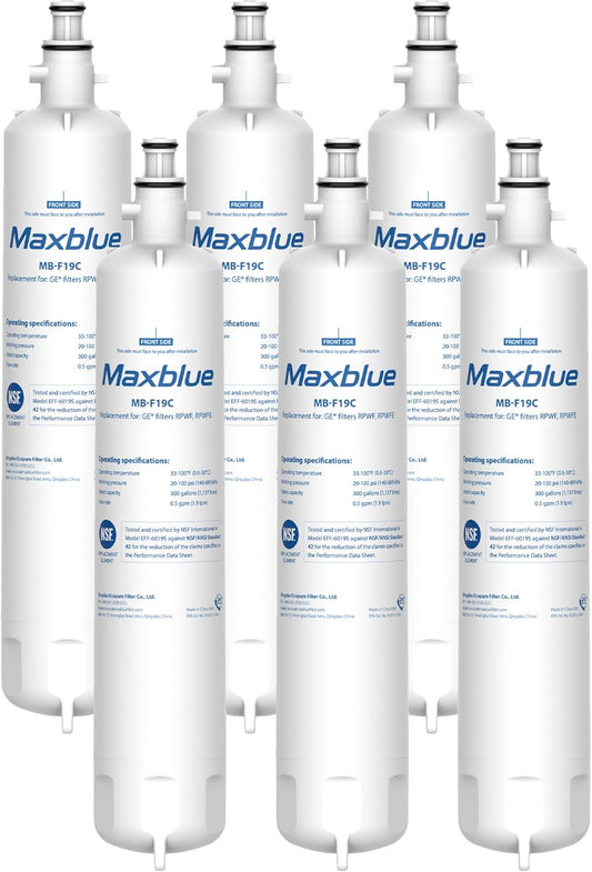Maxblue Replacement for GE® RPWFE®, RPWF (with CHIP) Refrigerator Water Filter, Compatible with
