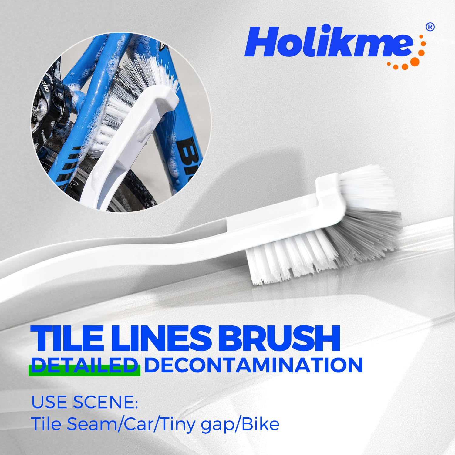 Holikme 7 Pack Cleaning Brush Scrub Brush Kitchen Brush for Floor,Green
