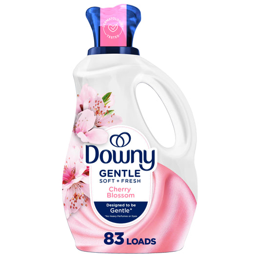 Downy Gentle Soft + Fresh Fabric Softener Liquid, Cherry Blossom Scent, 56 FL OZ