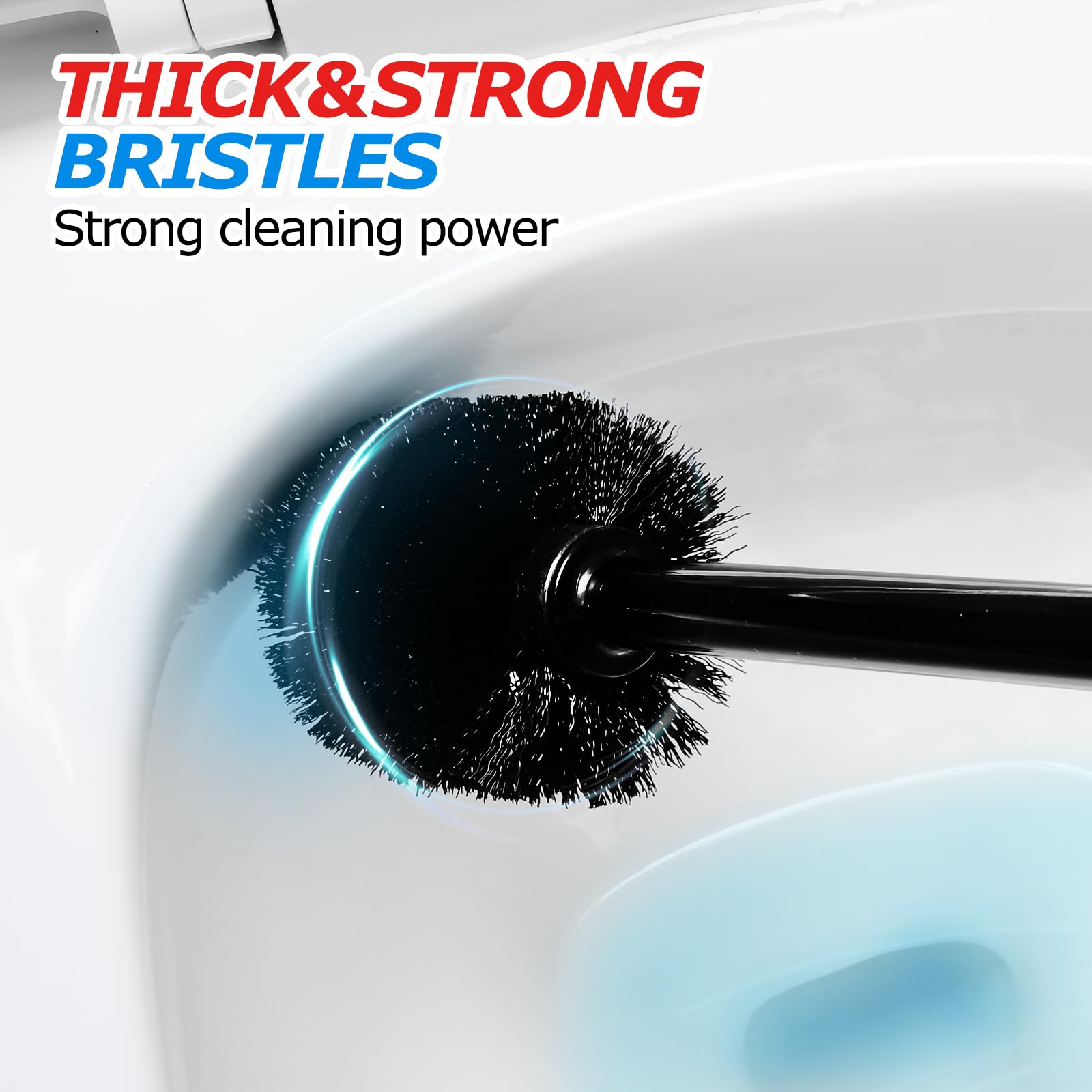 FORASTO 2in1 Toilet Brush and Plunger Set - Bathroom Bowl Holder Combo