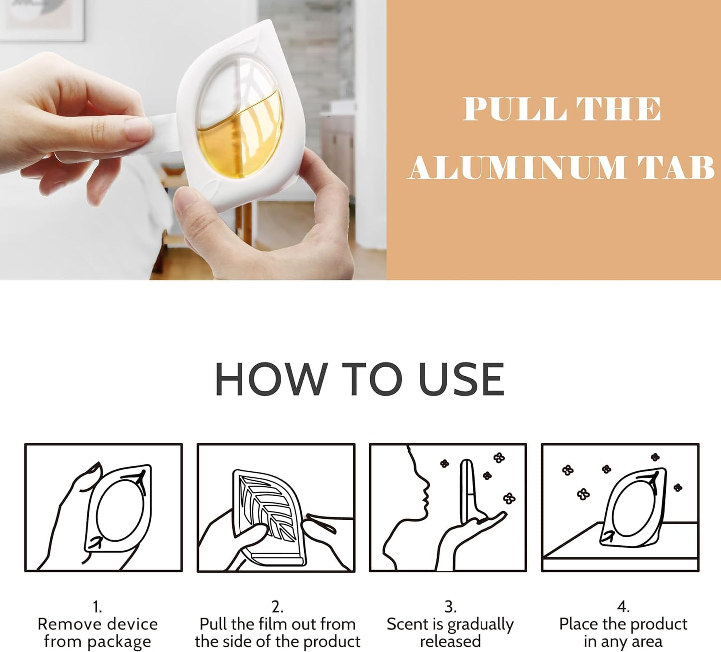 Air Freshener for Home, 4 Pack, Gingerbread, Odor Eliminator for Small Area Closets Bathroom Pets Strong Odor, Up to 120 Days