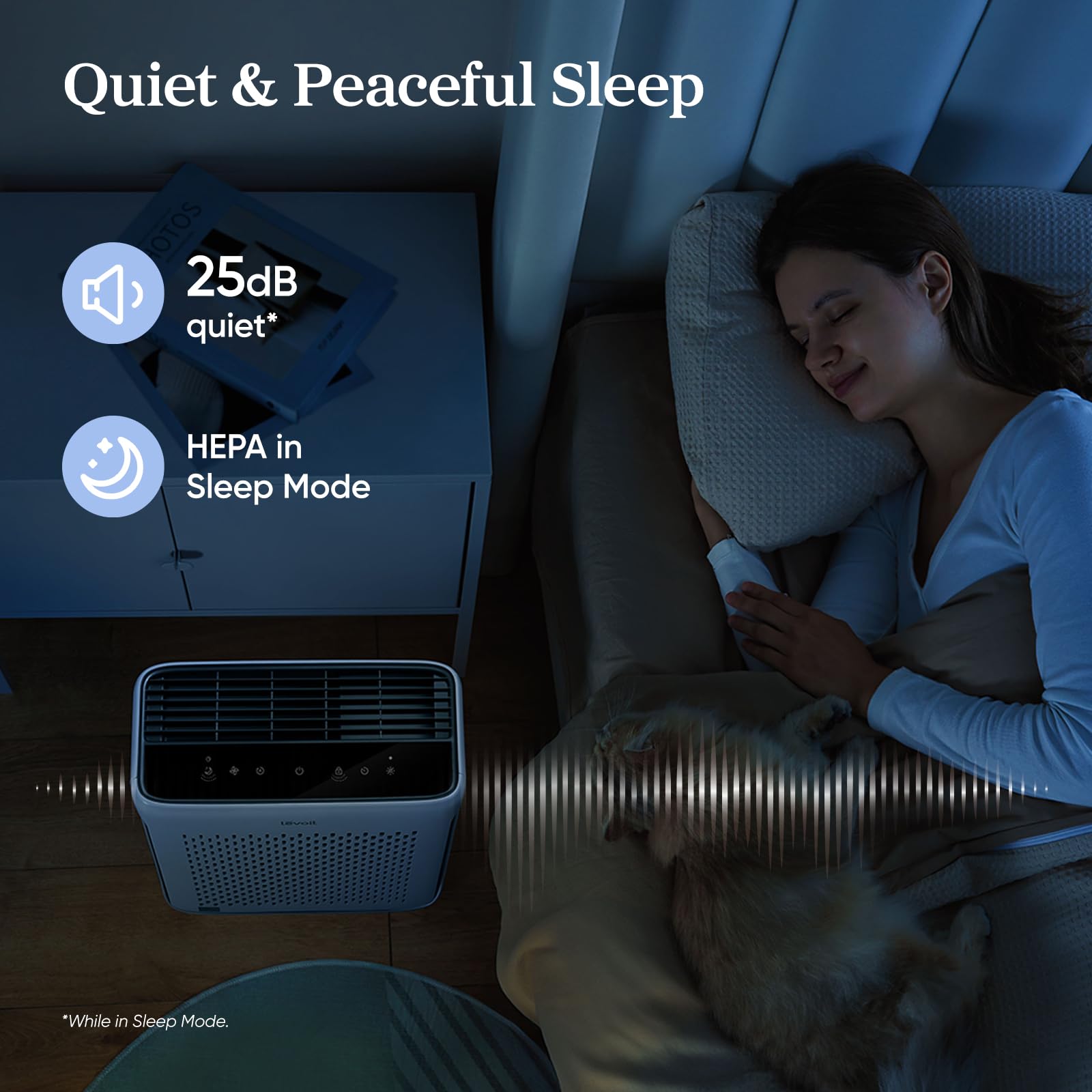 LEVOIT Air Purifier for Home Pets Bedroom Dorm Room Washable Pre-Filter